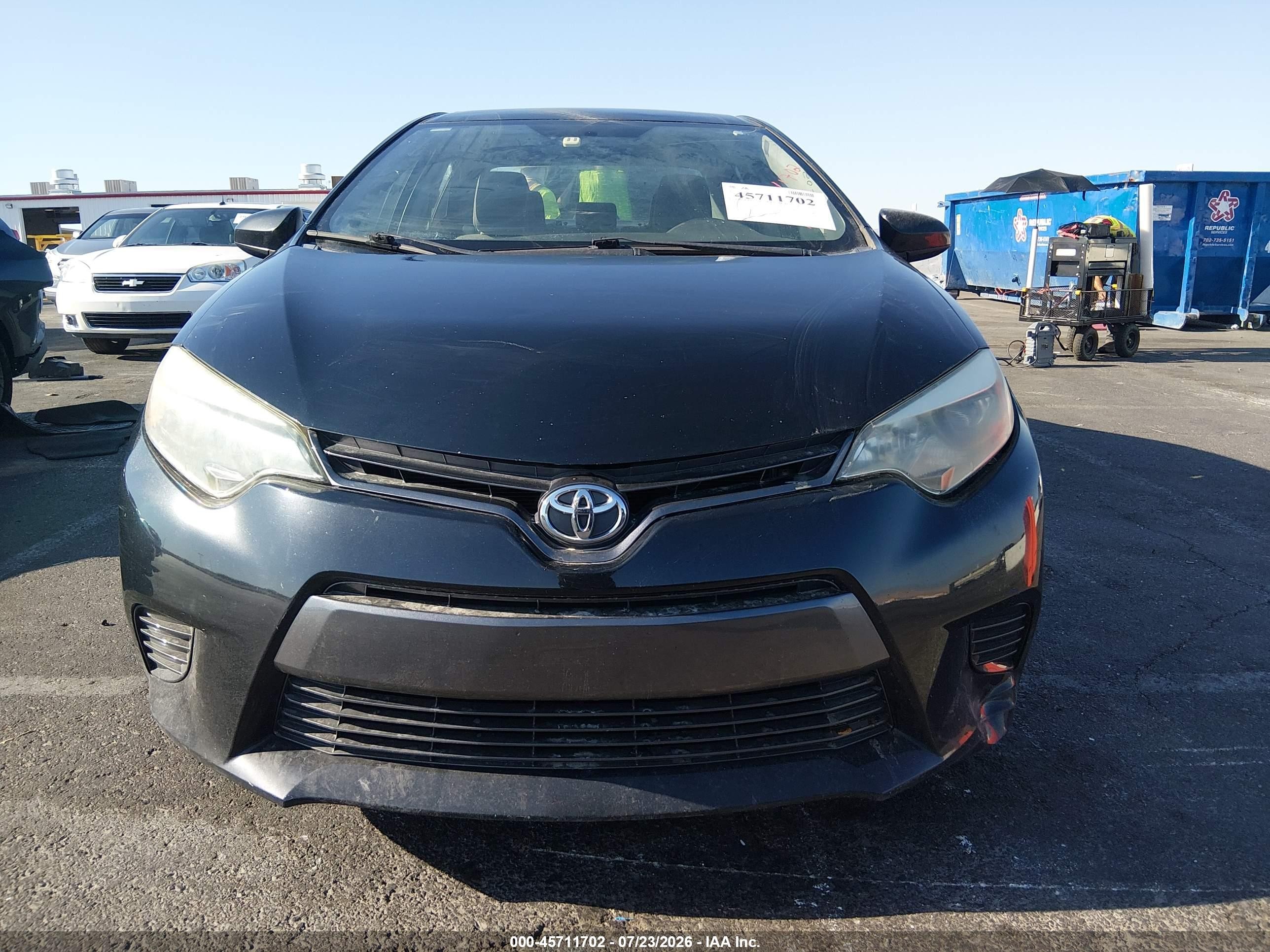 2015 Toyota Corolla Le Черный vin: 2T1BURHE1FC444651