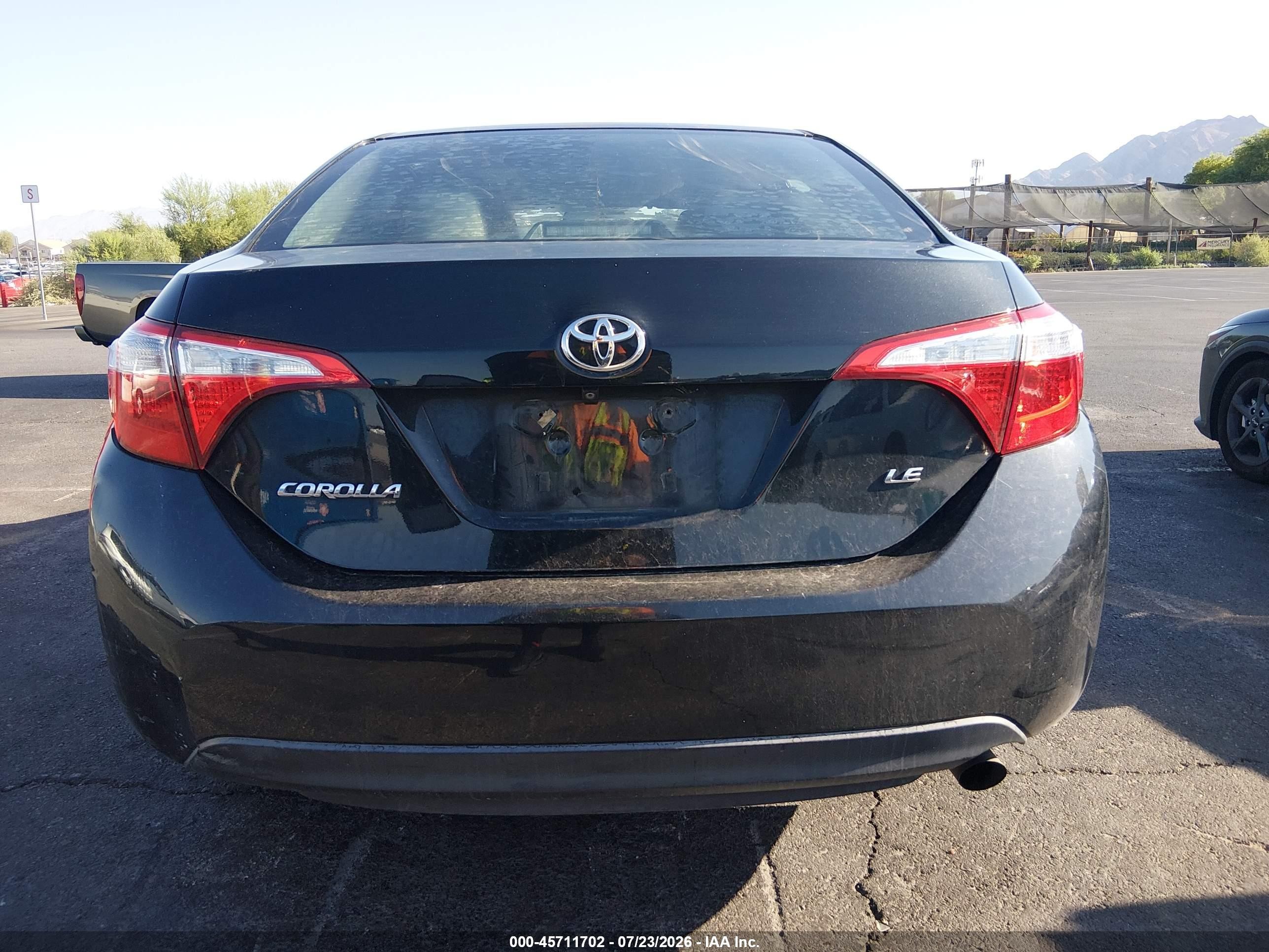 2015 Toyota Corolla Le Черный vin: 2T1BURHE1FC444651