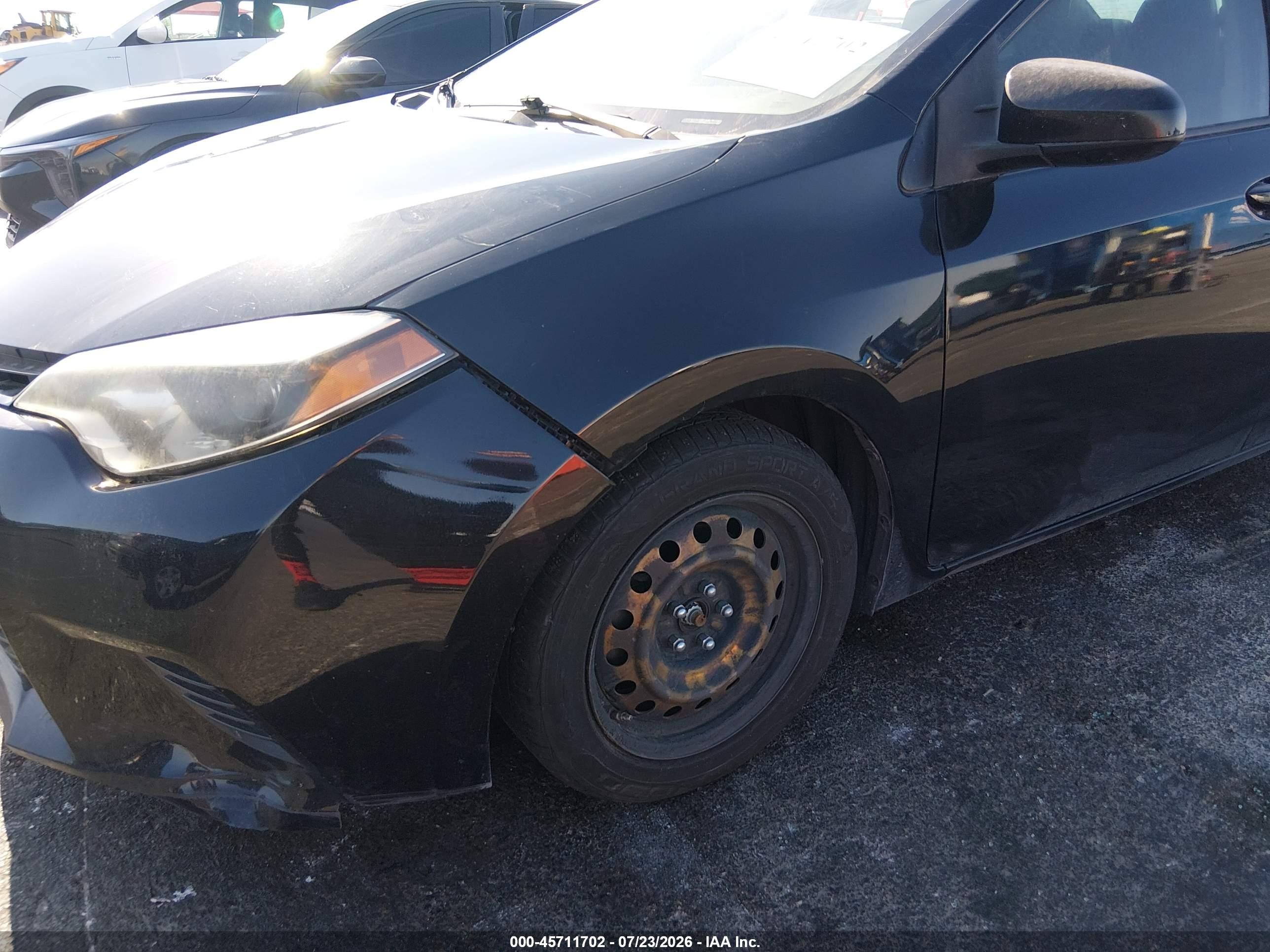 2015 Toyota Corolla Le Черный vin: 2T1BURHE1FC444651