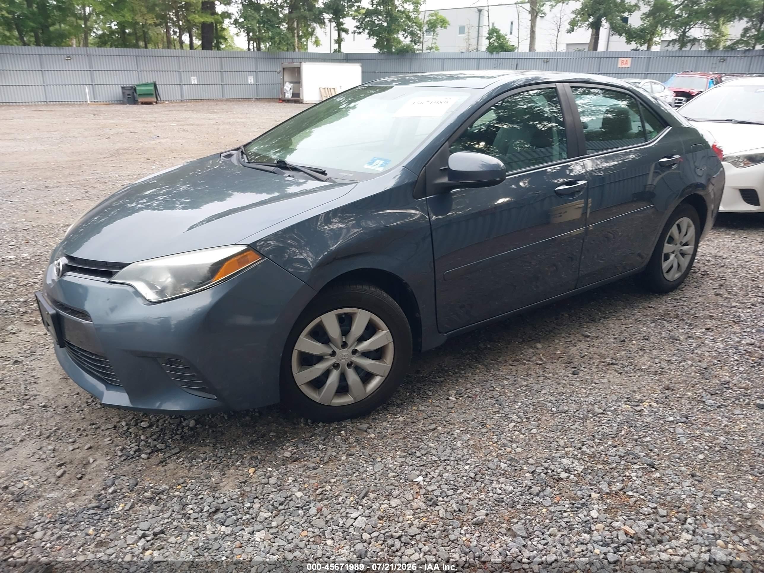 2015 Toyota Corolla Le Teal vin: 2T1BURHE1FC450224