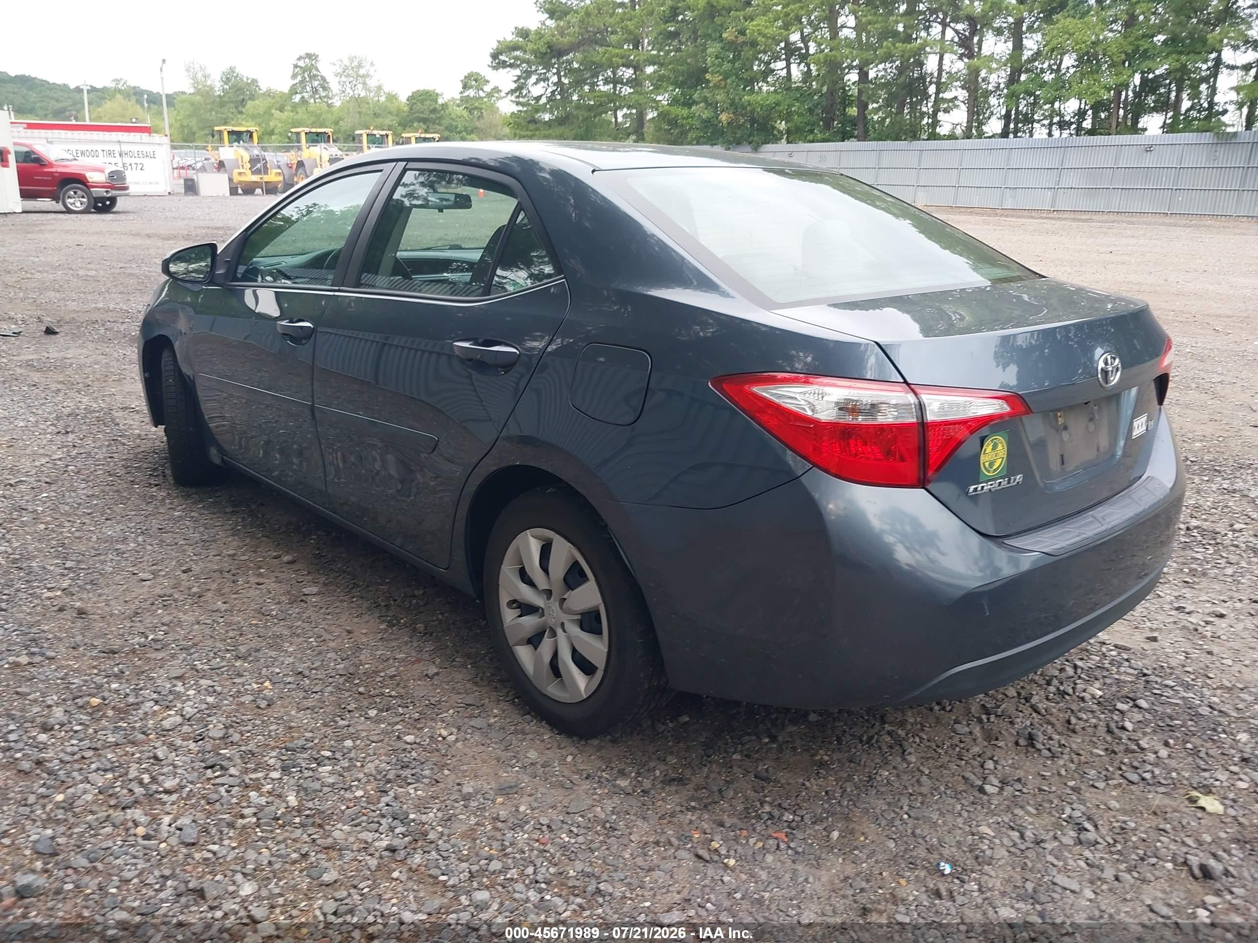 2015 Toyota Corolla Le Teal vin: 2T1BURHE1FC450224