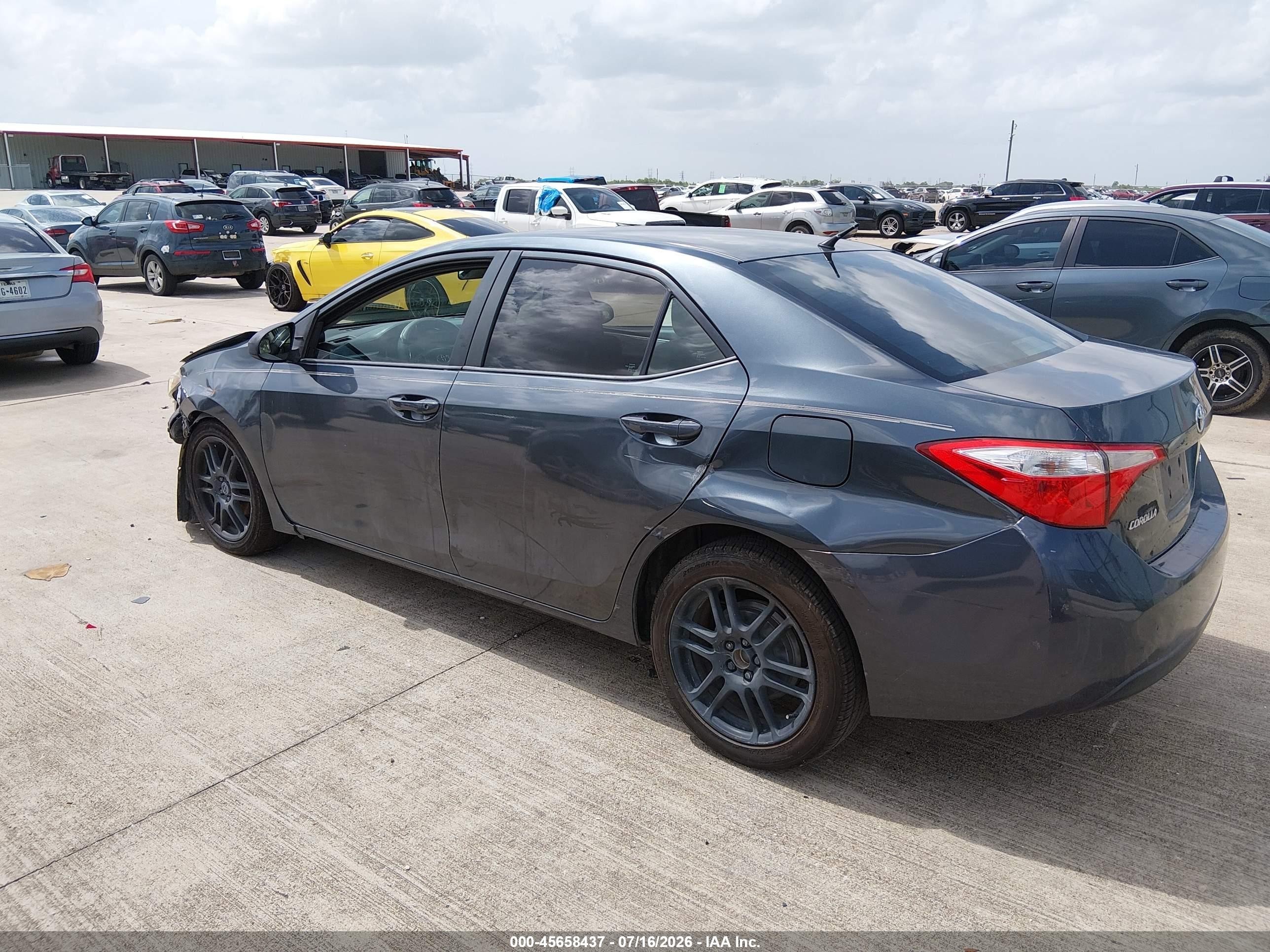 2015 Toyota Corolla Le Gray vin: 2T1BURHE1FC457416