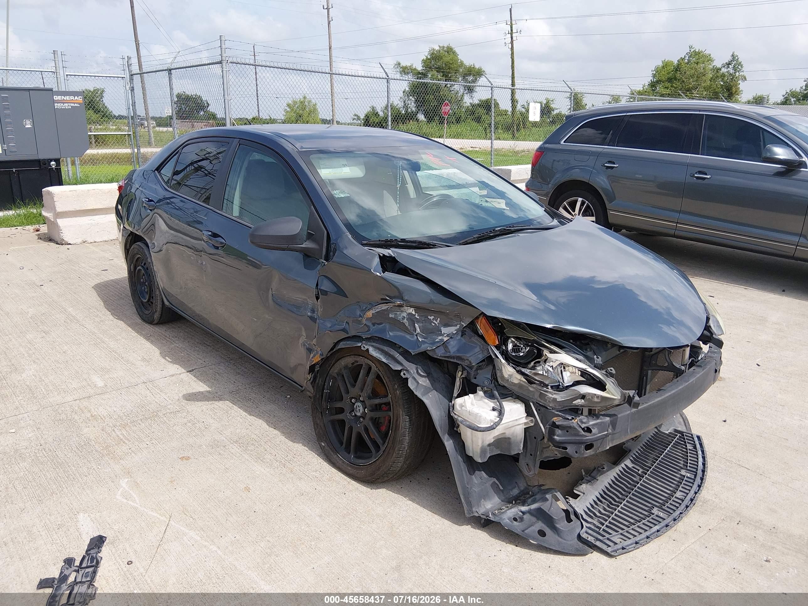 2015 Toyota Corolla Le Gray vin: 2T1BURHE1FC457416