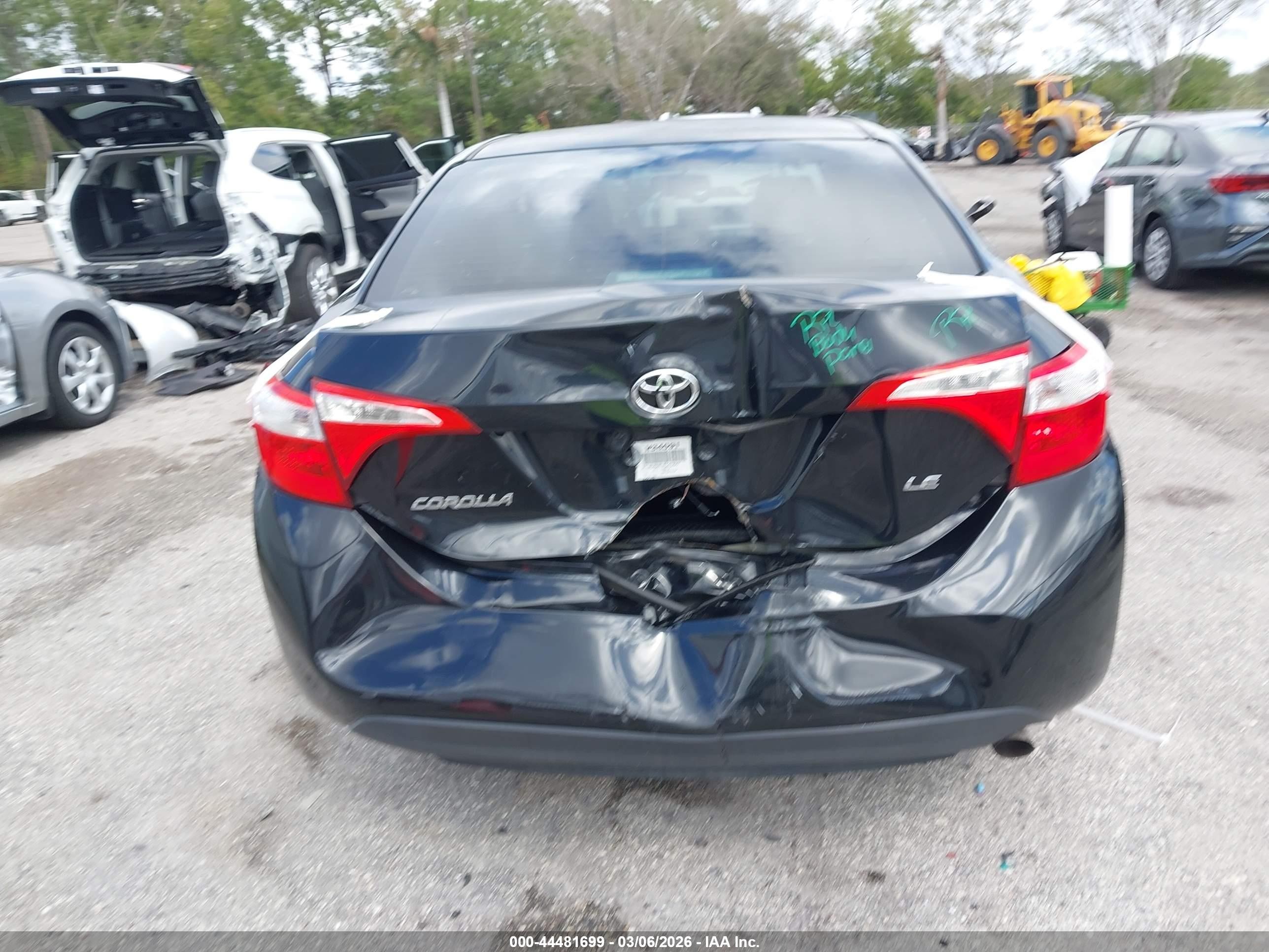 2015 Toyota Corolla Le Black vin: 2T1BURHE1FC473647