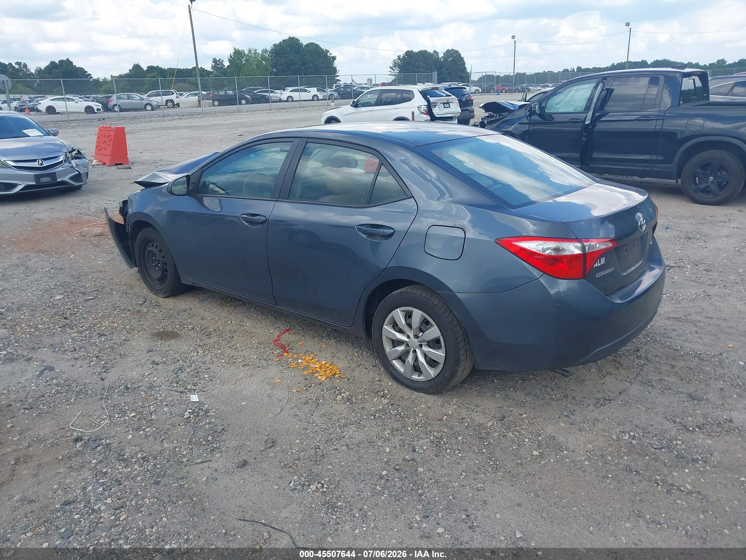 2015 Toyota Corolla Le Gray vin: 2T1BURHE1FC475611