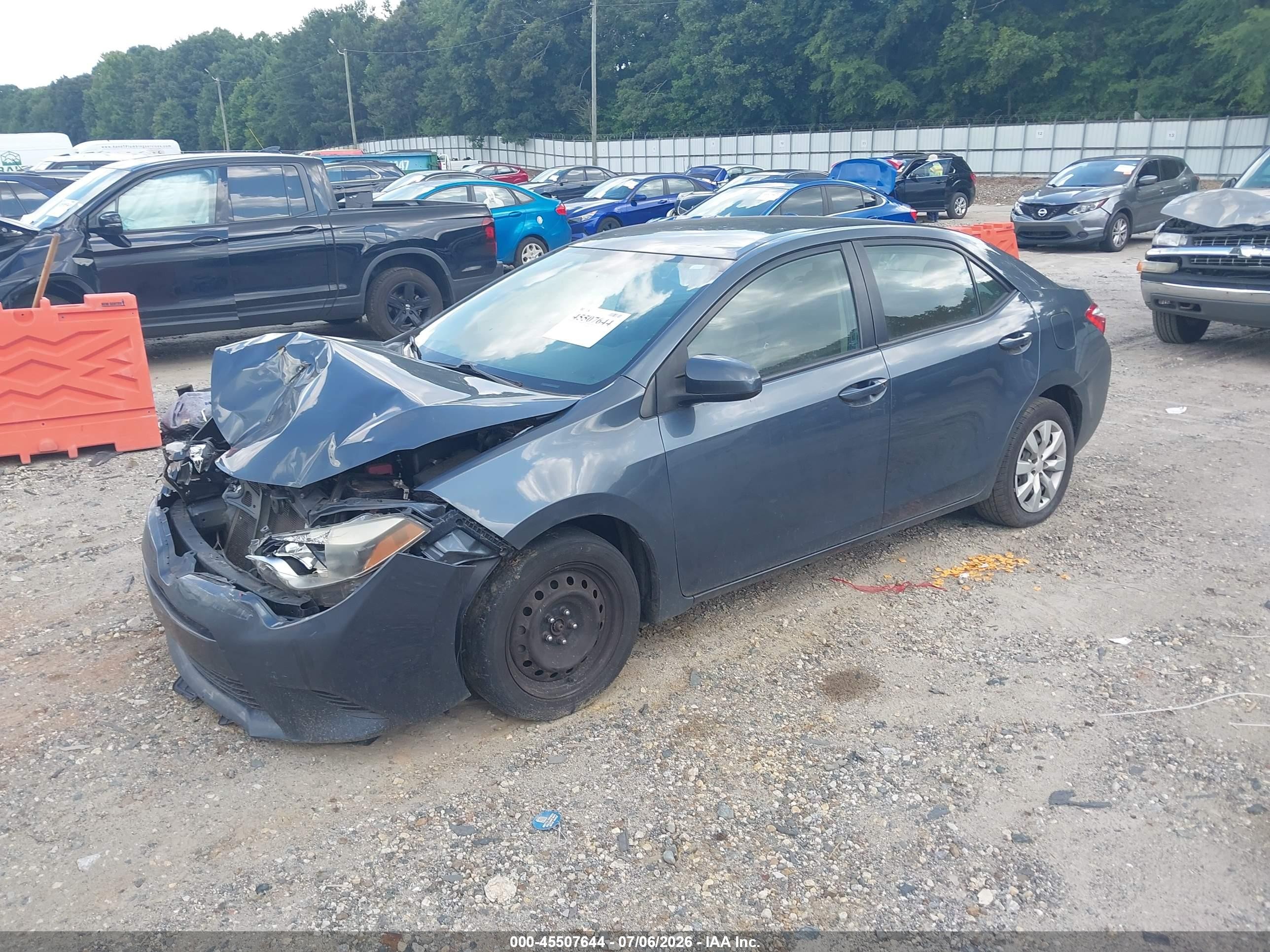 2015 Toyota Corolla Le Gray vin: 2T1BURHE1FC475611