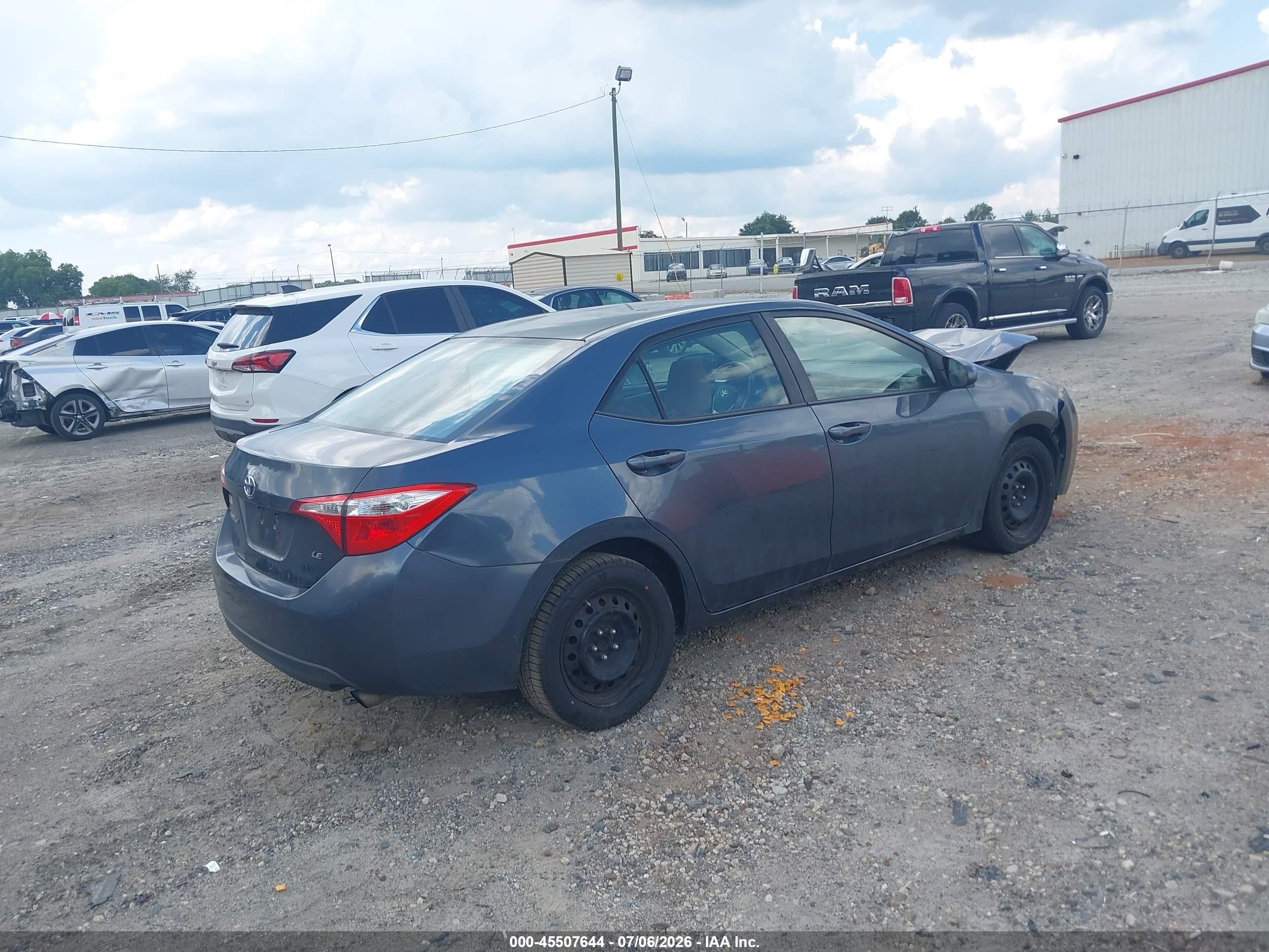 2015 Toyota Corolla Le Gray vin: 2T1BURHE1FC475611