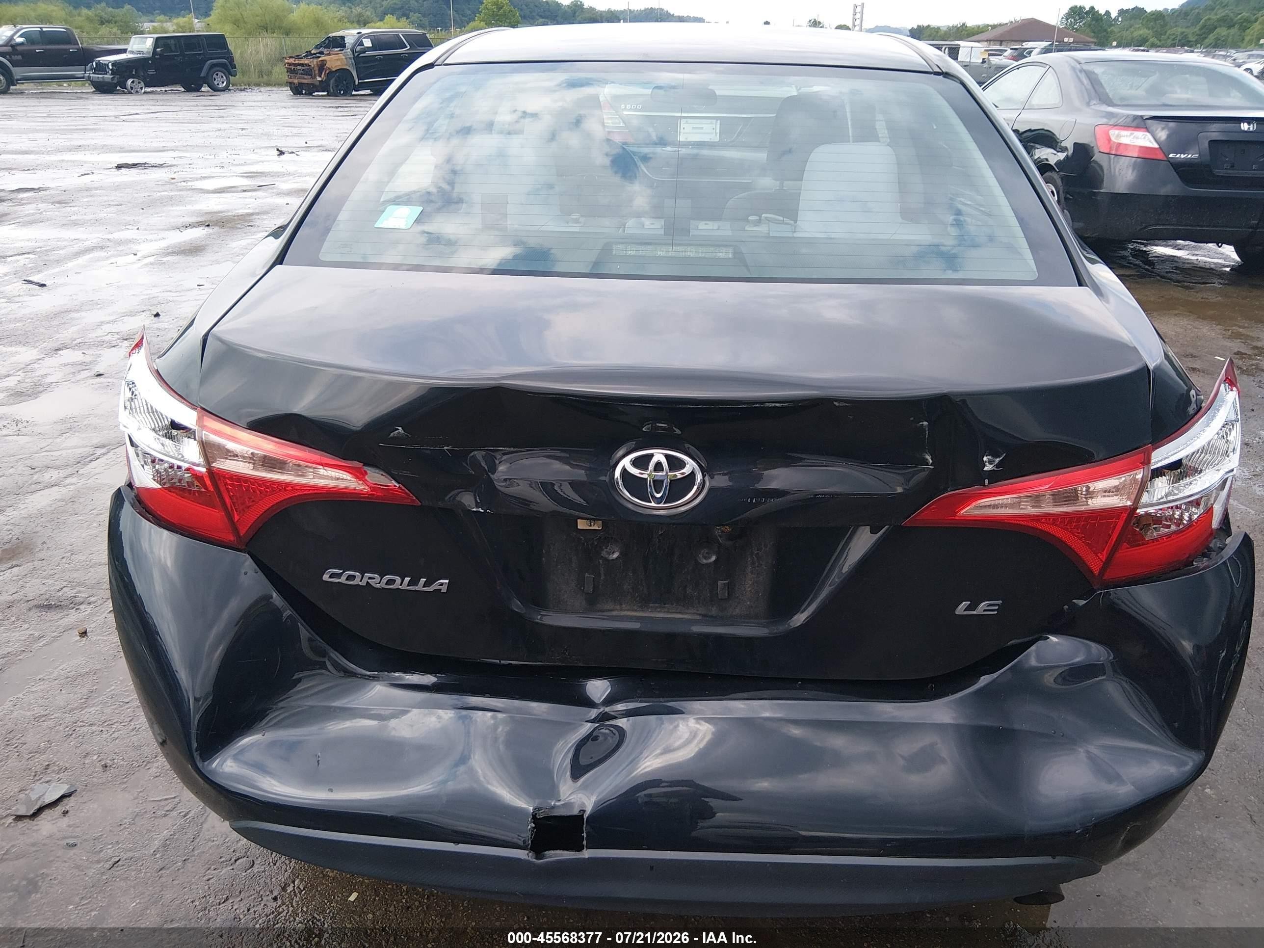 2017 Toyota Corolla Le Gray vin: 2T1BURHE1HC767794