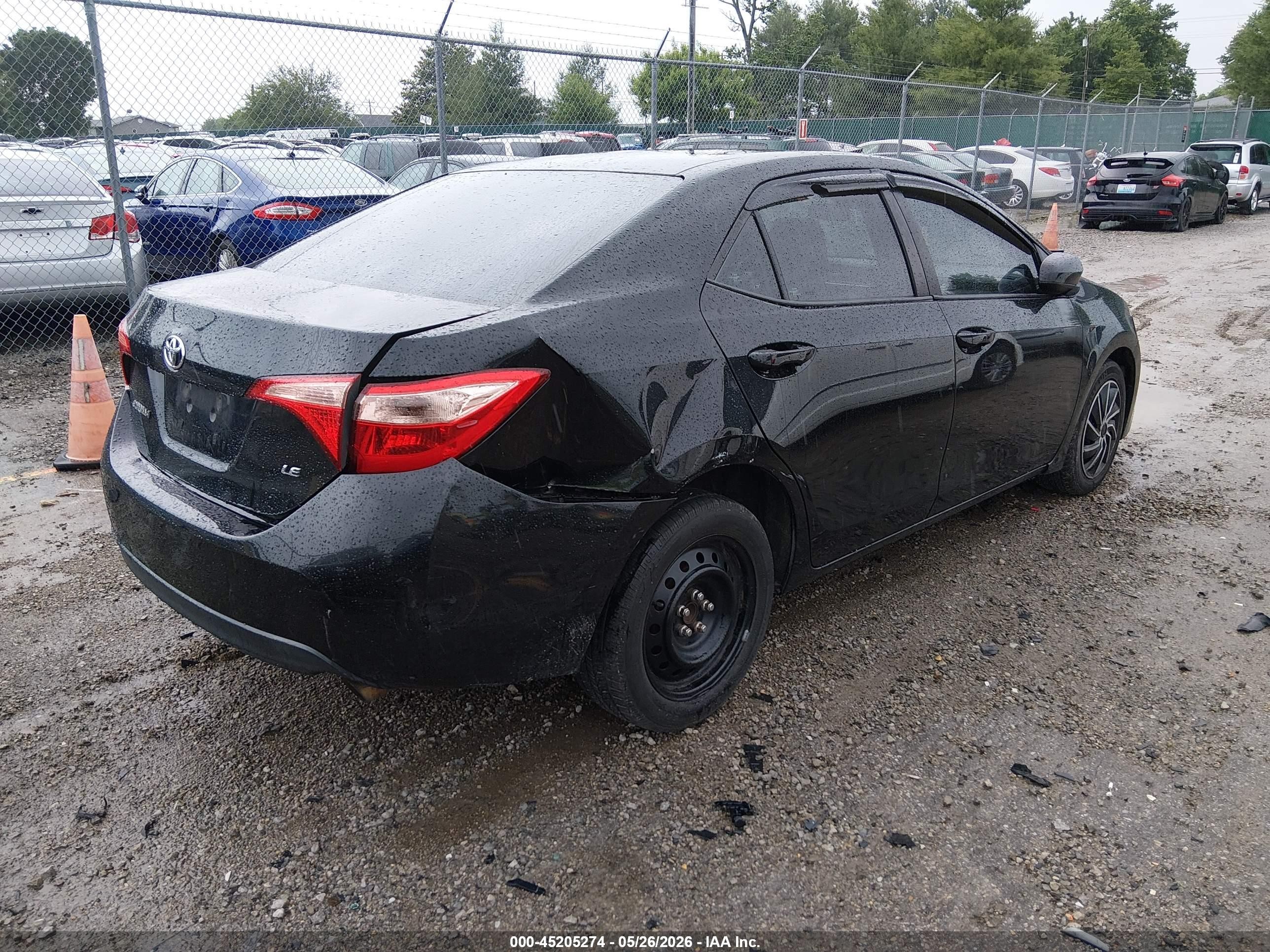 2017 Toyota Corolla Le Black vin: 2T1BURHE1HC943887