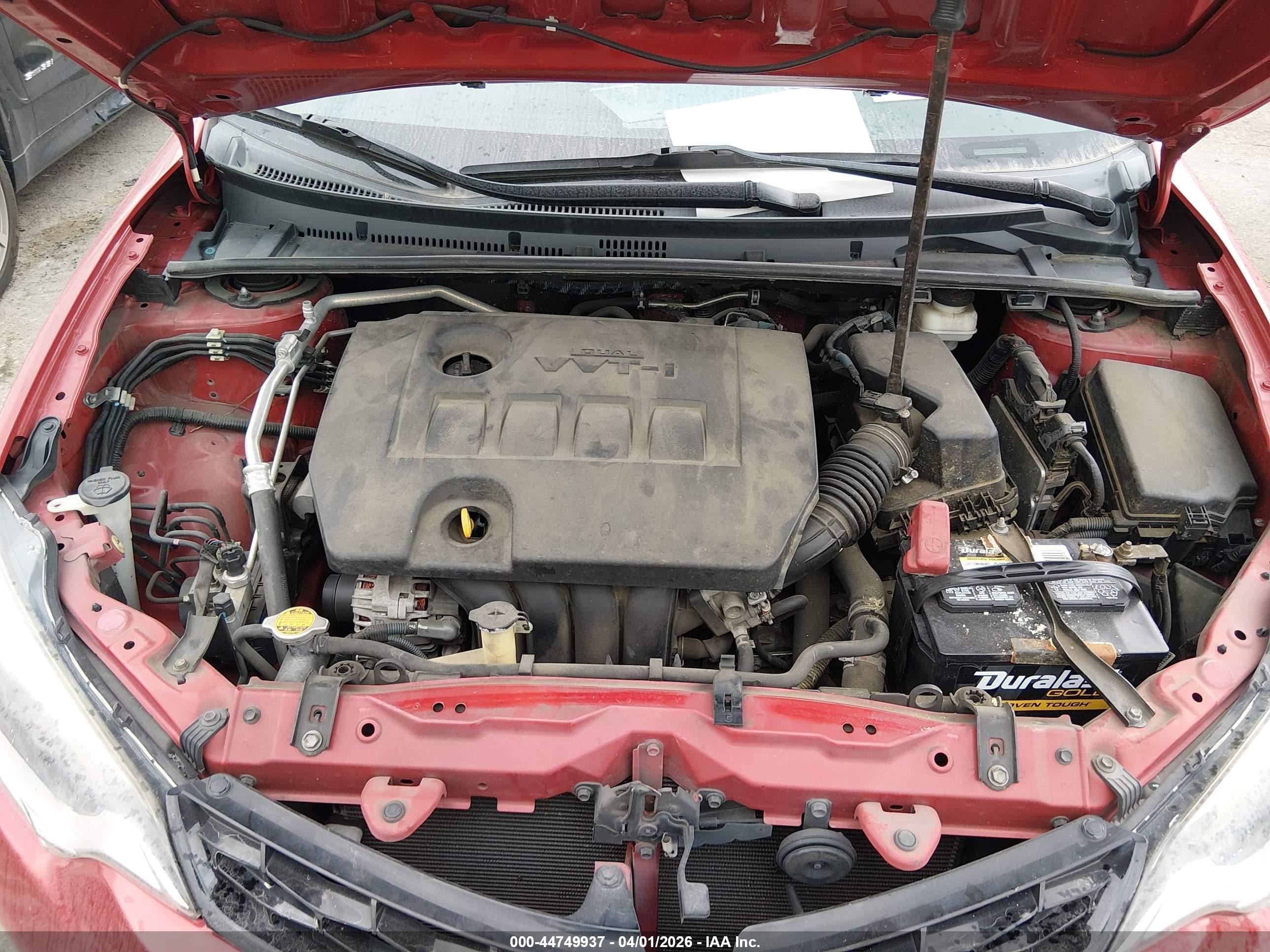 2014 Toyota Corolla S Plus Red vin: 2T1BURHE2EC002444