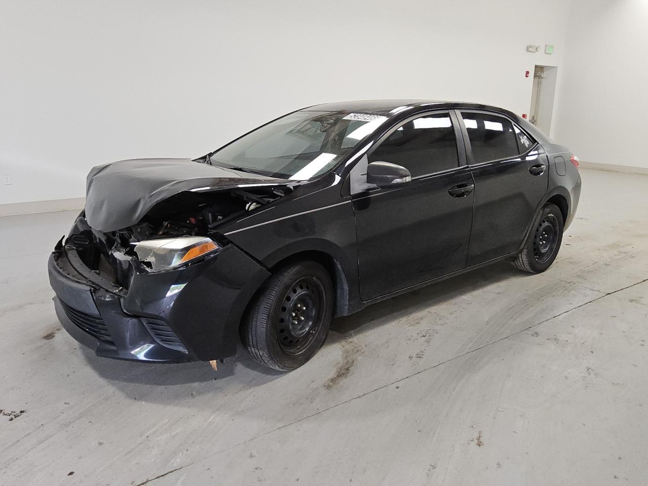 2014 Toyota Corolla Le Black vin: 2T1BURHE2EC006462 Damage: Left Front Wheel Cover, Missing, Replacement Required