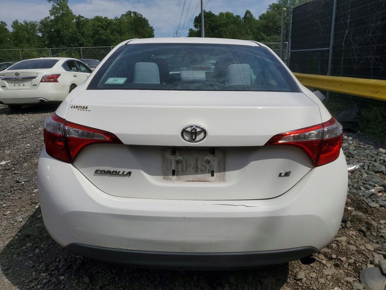 2014 Toyota Corolla Le White vin: 2T1BURHE2EC010818