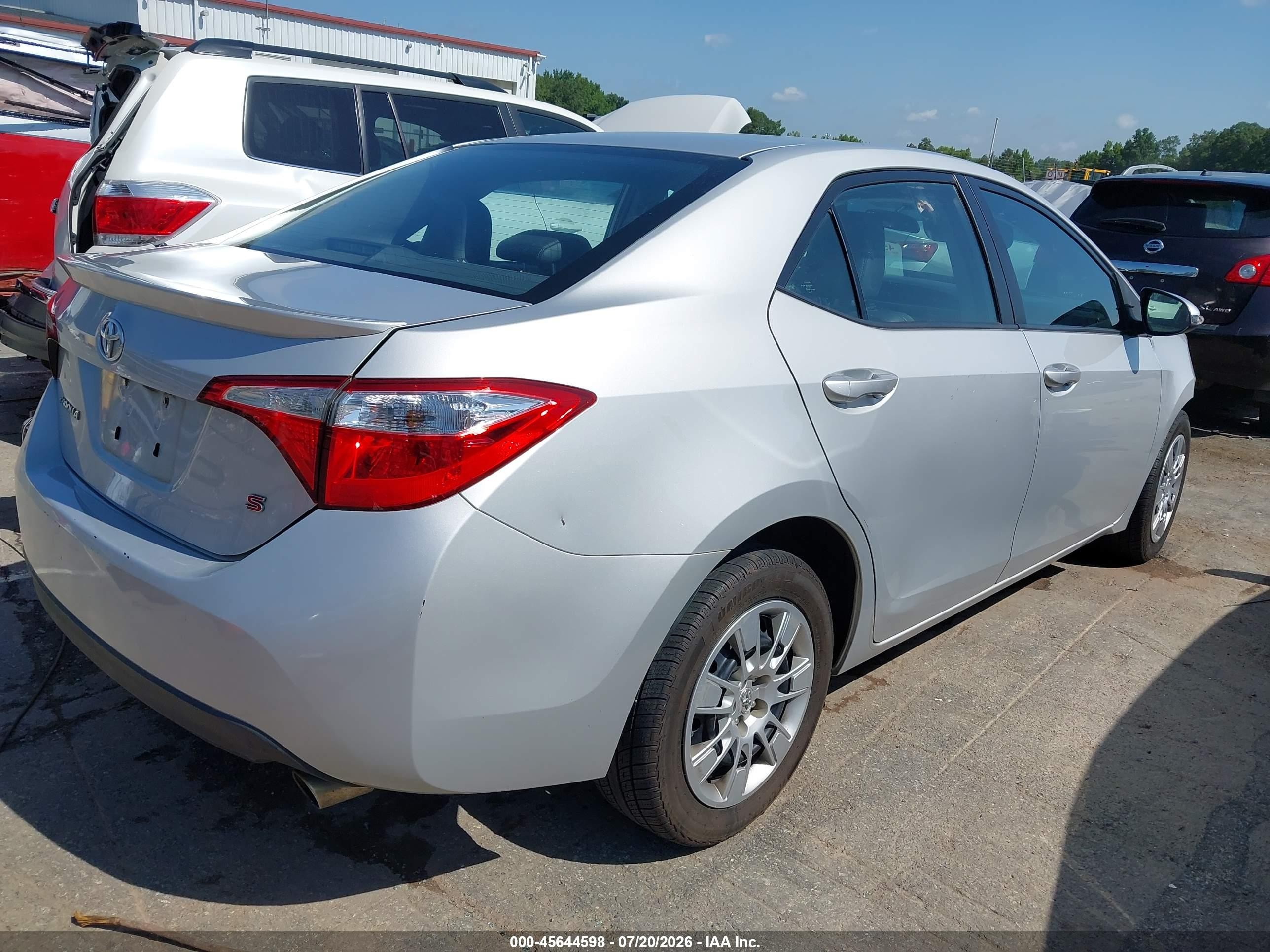 2014 Toyota Corolla S Silver vin: 2T1BURHE2EC018143