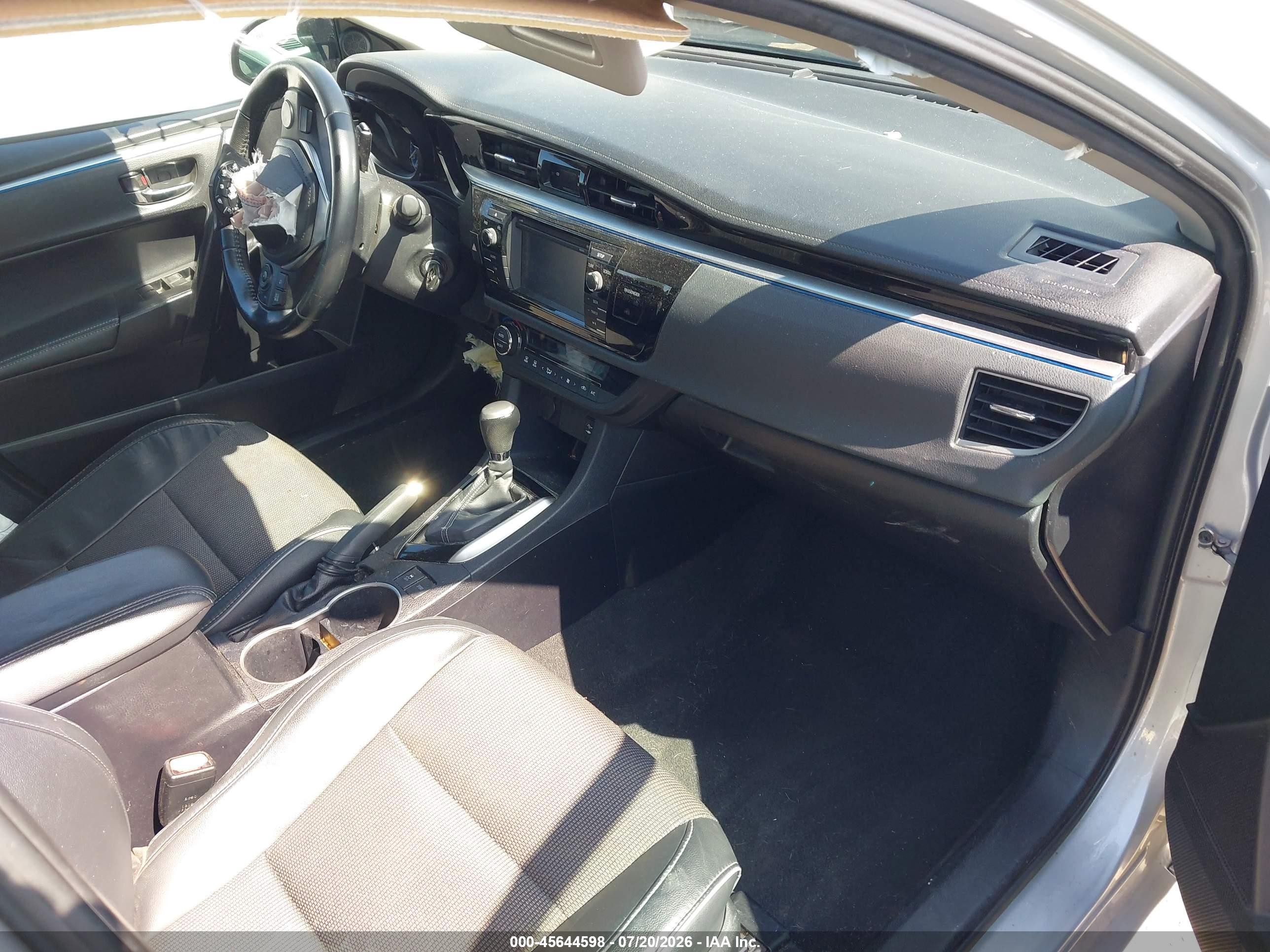 2014 Toyota Corolla S Silver vin: 2T1BURHE2EC018143