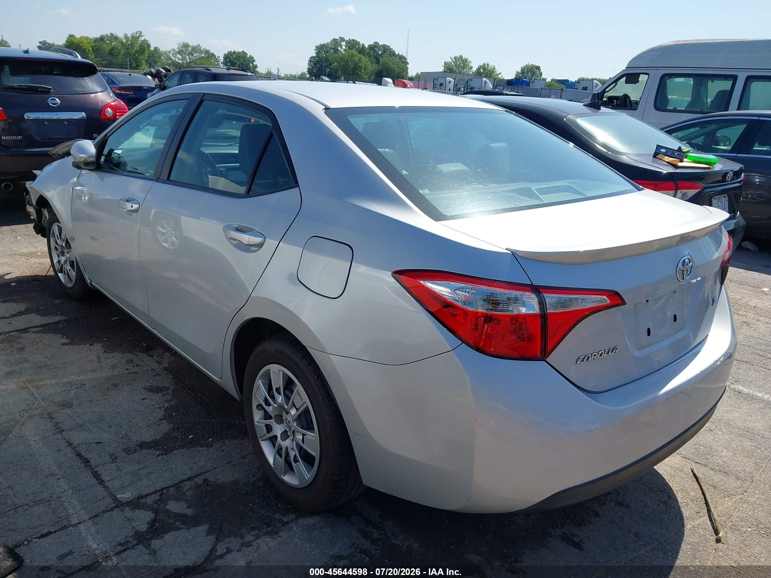 2014 Toyota Corolla S Silver vin: 2T1BURHE2EC018143
