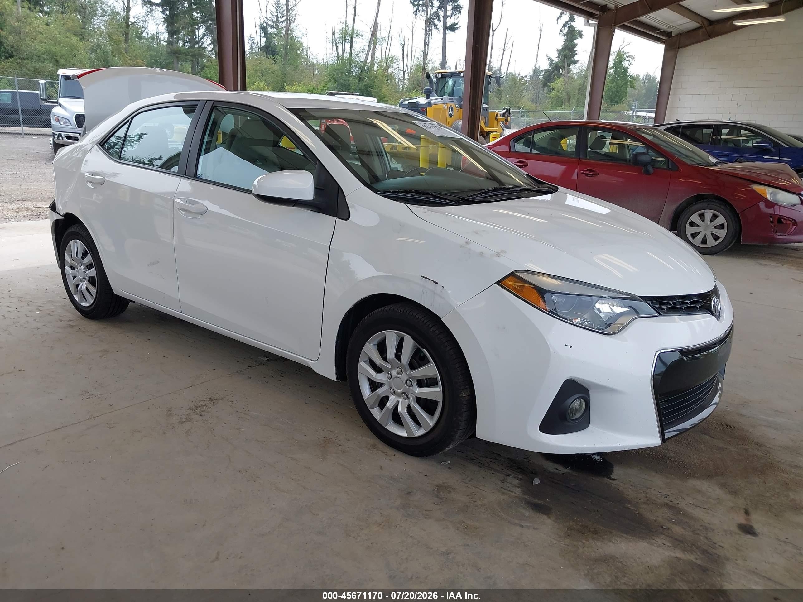 2014 Toyota Corolla Le White vin: 2T1BURHE2EC019308