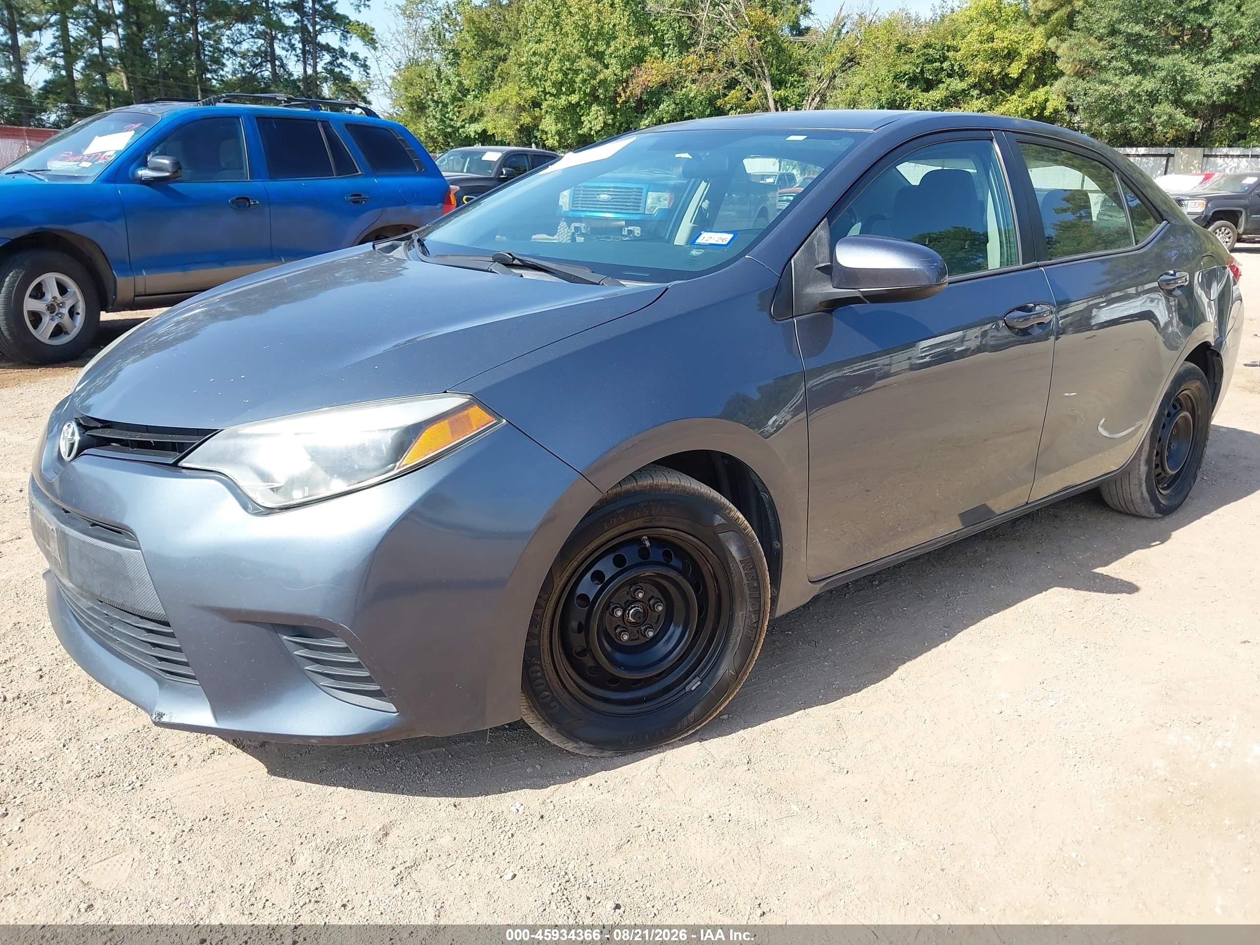 2014 Toyota Corolla L Gray vin: 2T1BURHE2EC028378