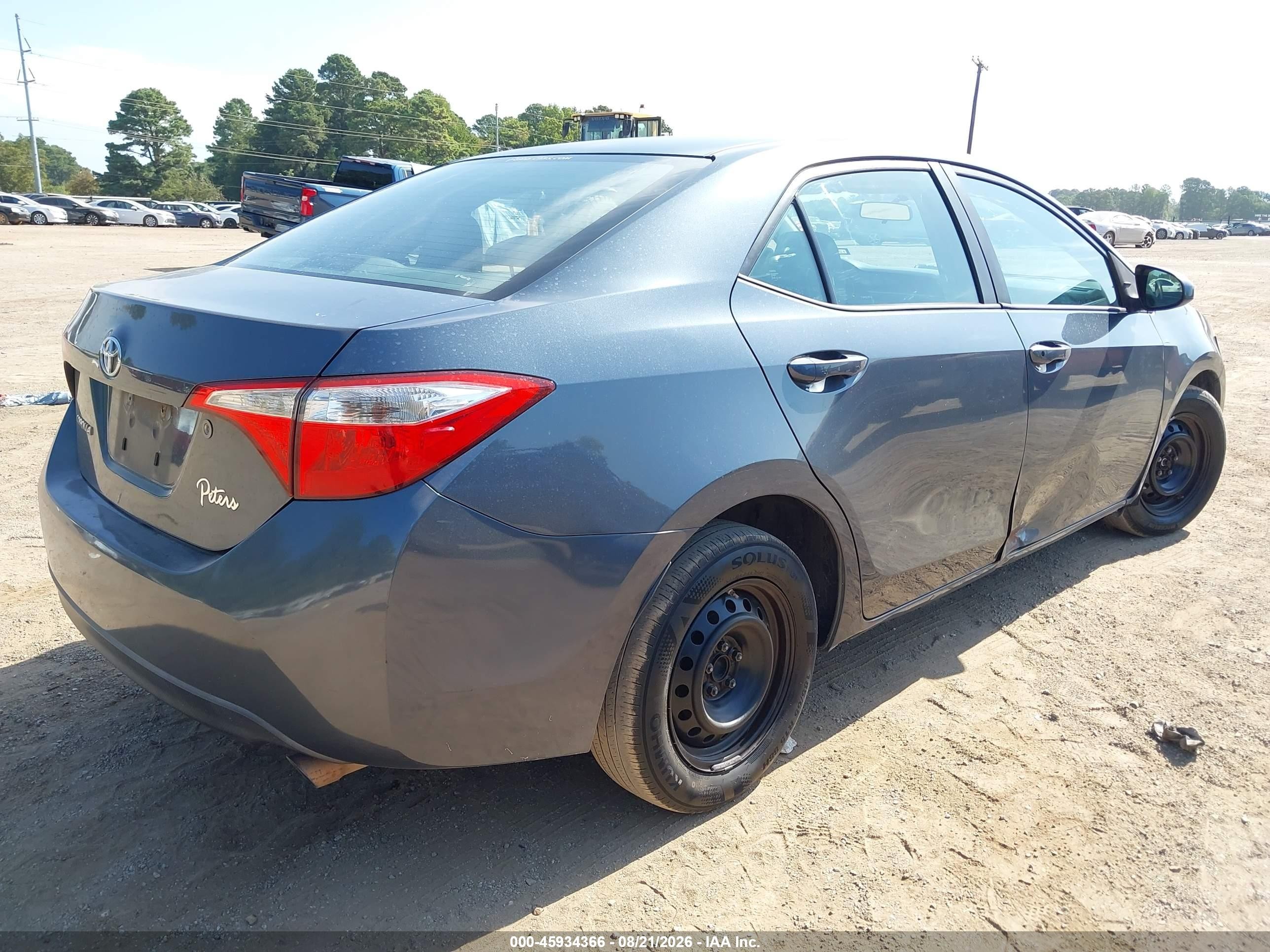 2014 Toyota Corolla L Gray vin: 2T1BURHE2EC028378