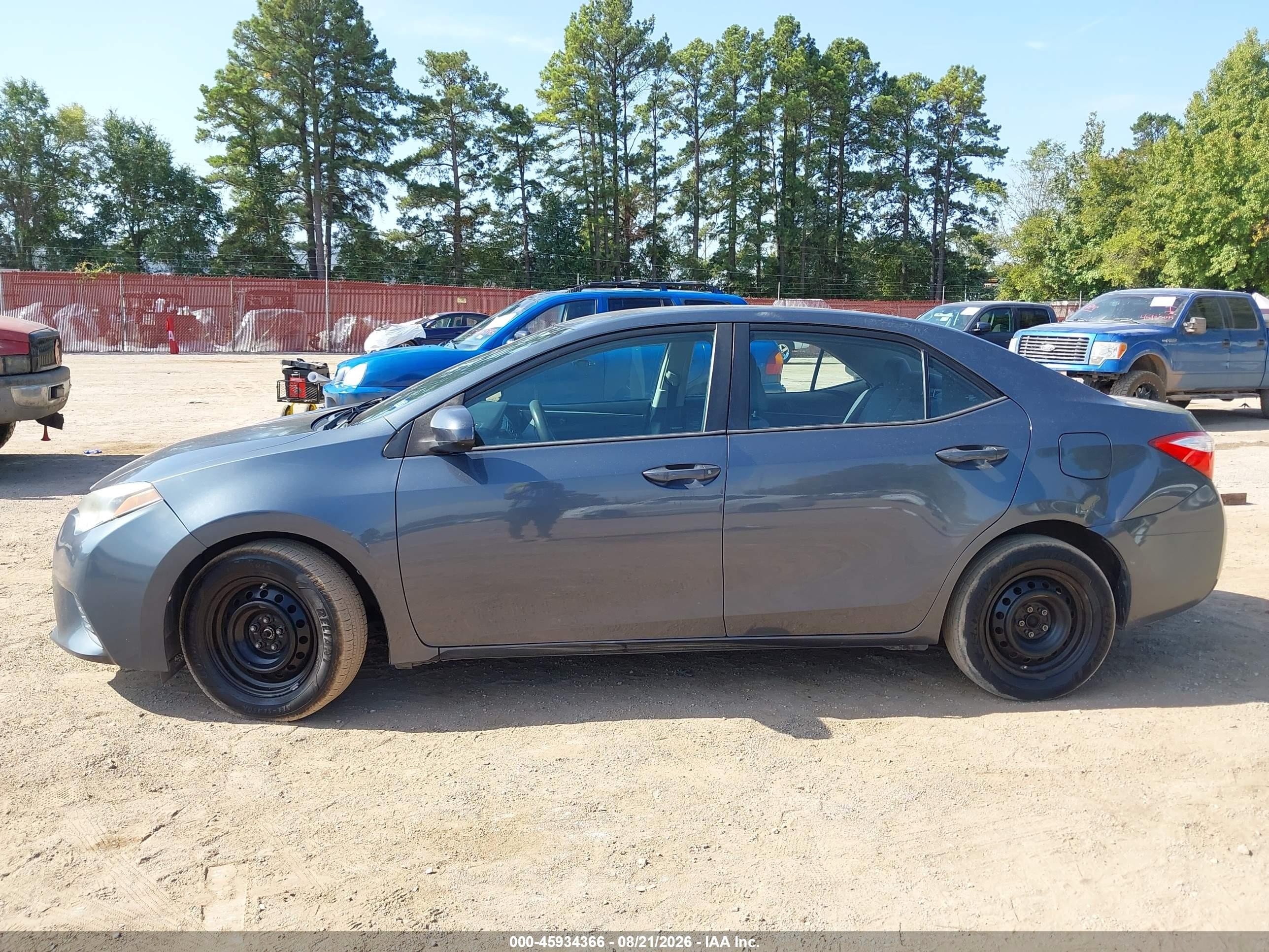2014 Toyota Corolla L Gray vin: 2T1BURHE2EC028378