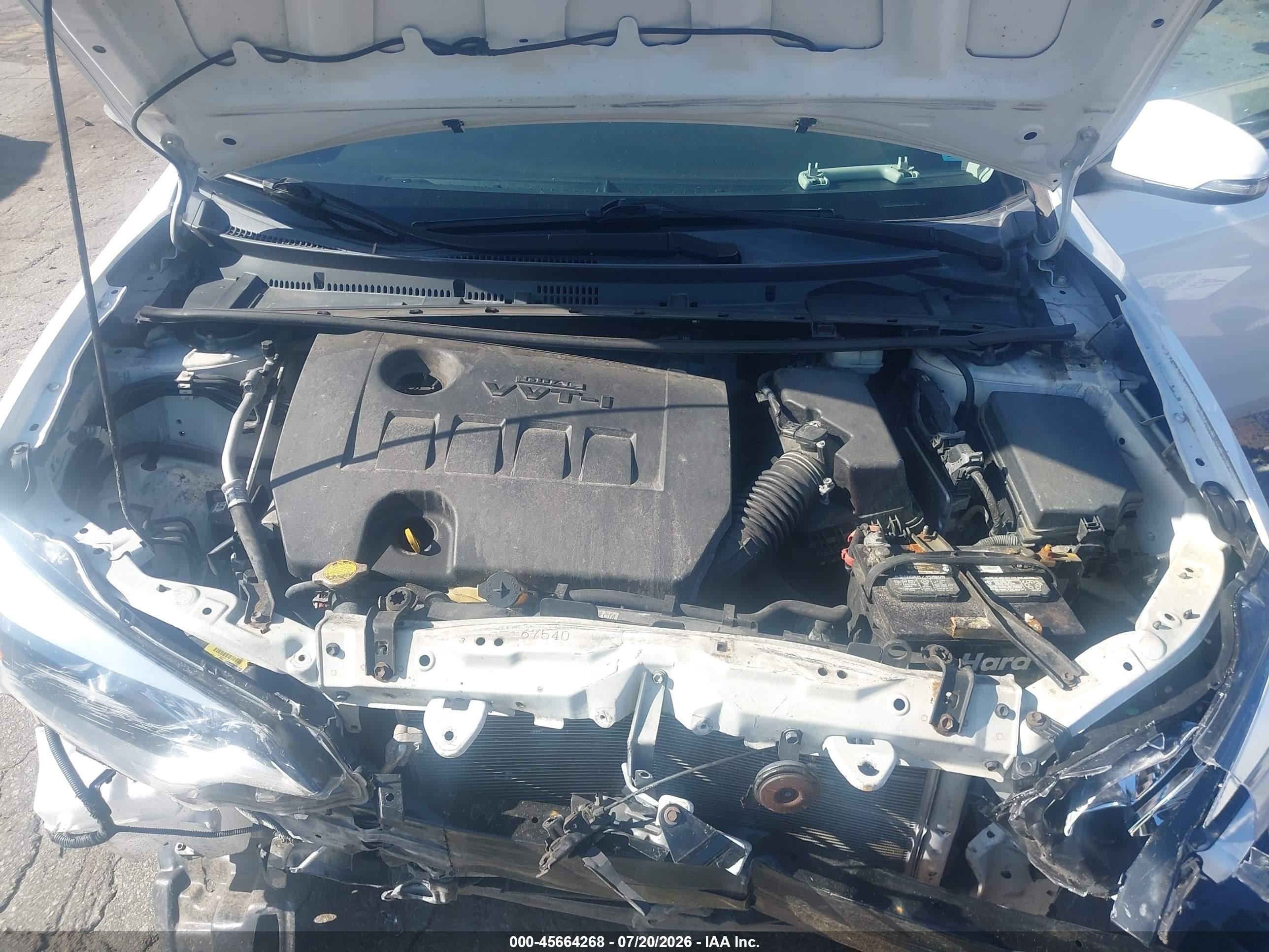 2014 Toyota Corolla S Plus Белый vin: 2T1BURHE2EC044032