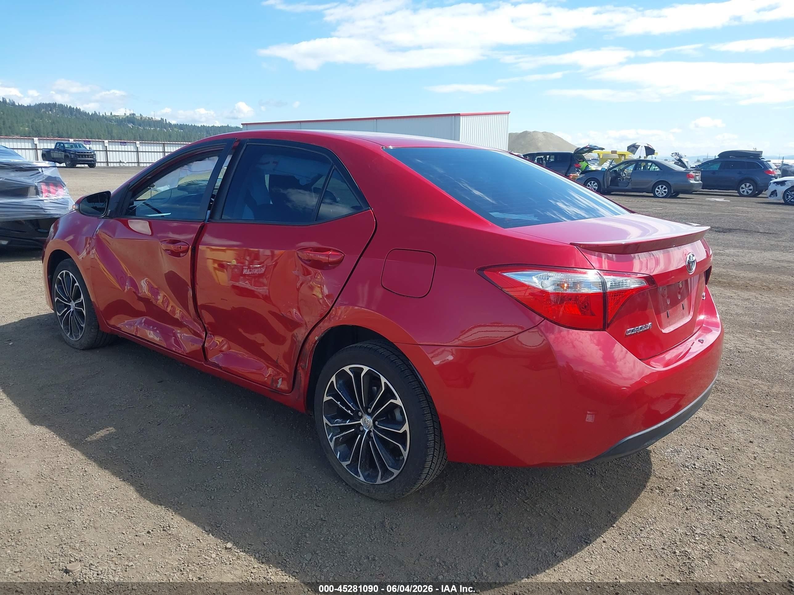 2014 Toyota Corolla S Plus Red vin: 2T1BURHE2EC055709