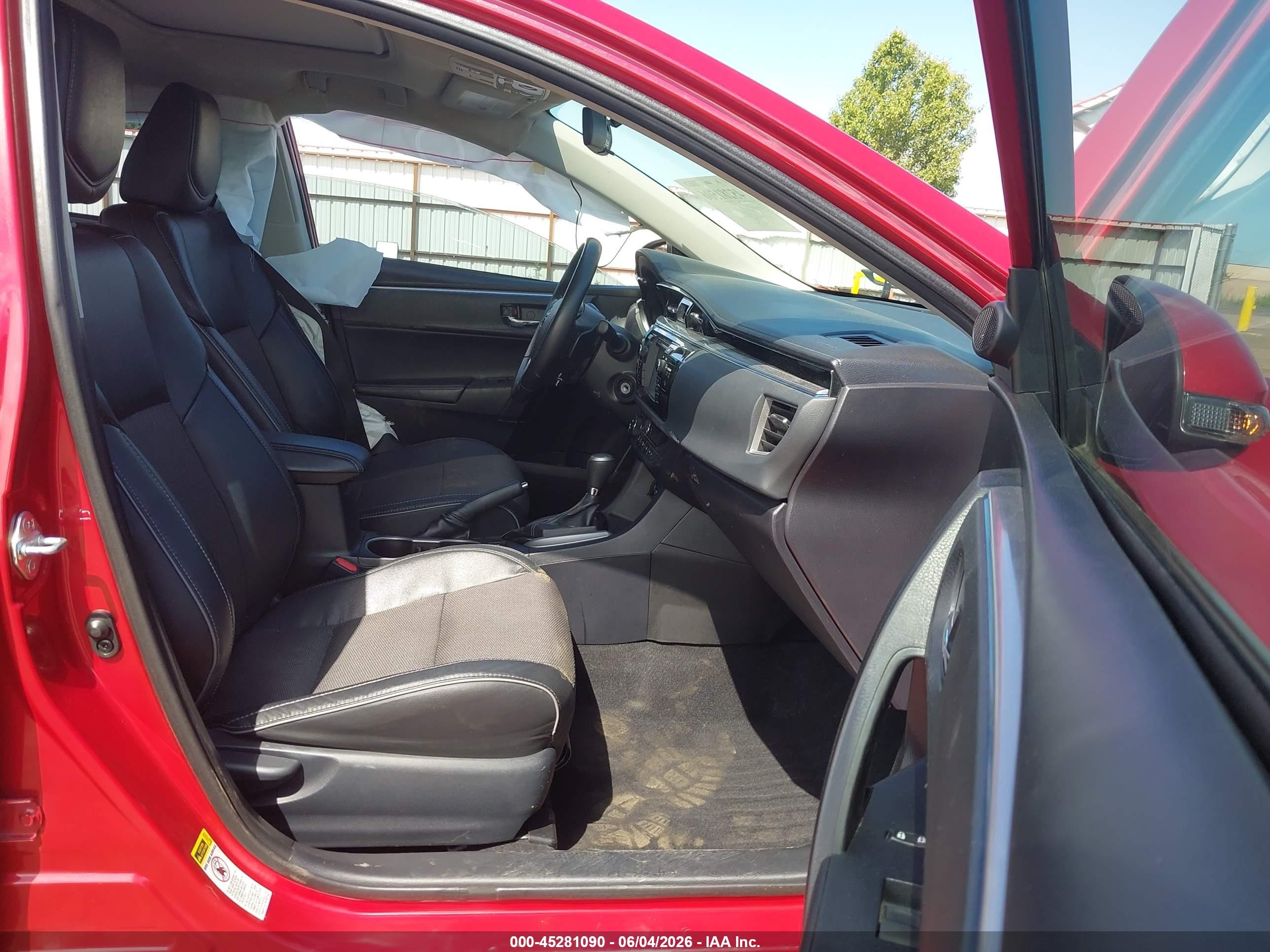 2014 Toyota Corolla S Plus Red vin: 2T1BURHE2EC055709