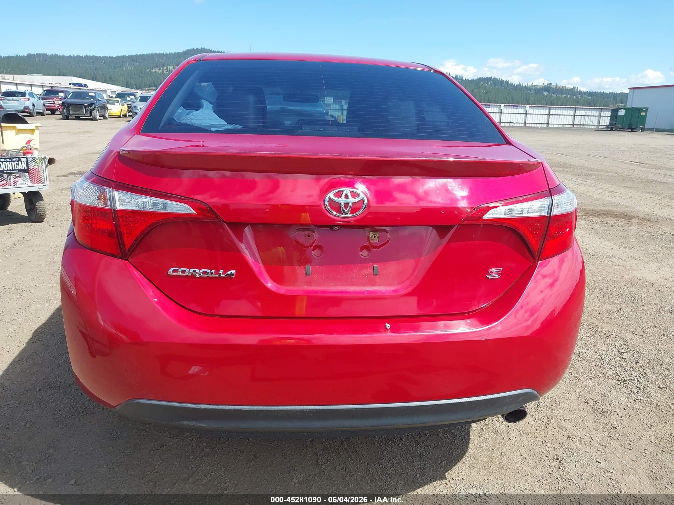 2014 Toyota Corolla S Plus Red vin: 2T1BURHE2EC055709