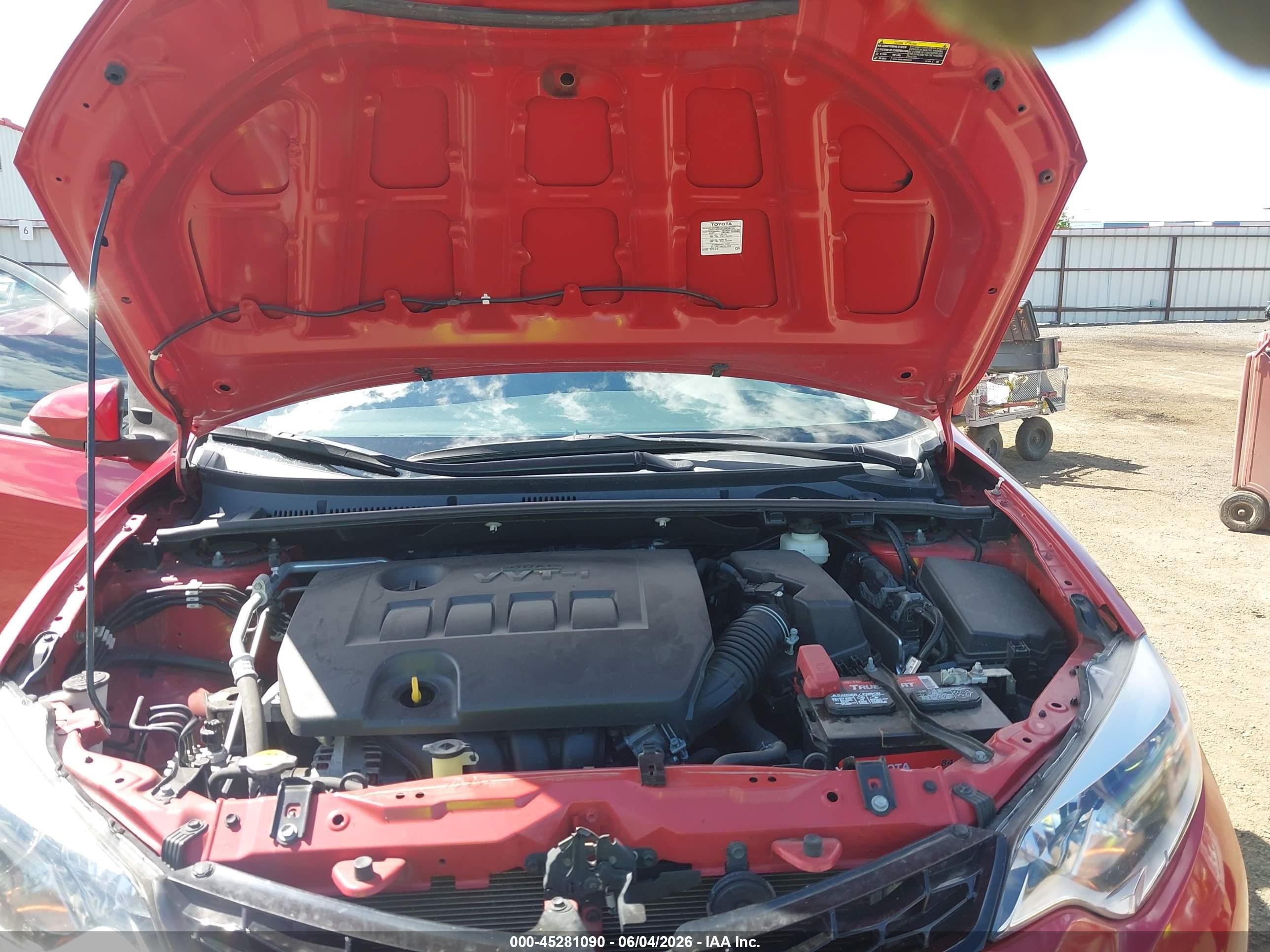 2014 Toyota Corolla S Plus Red vin: 2T1BURHE2EC055709