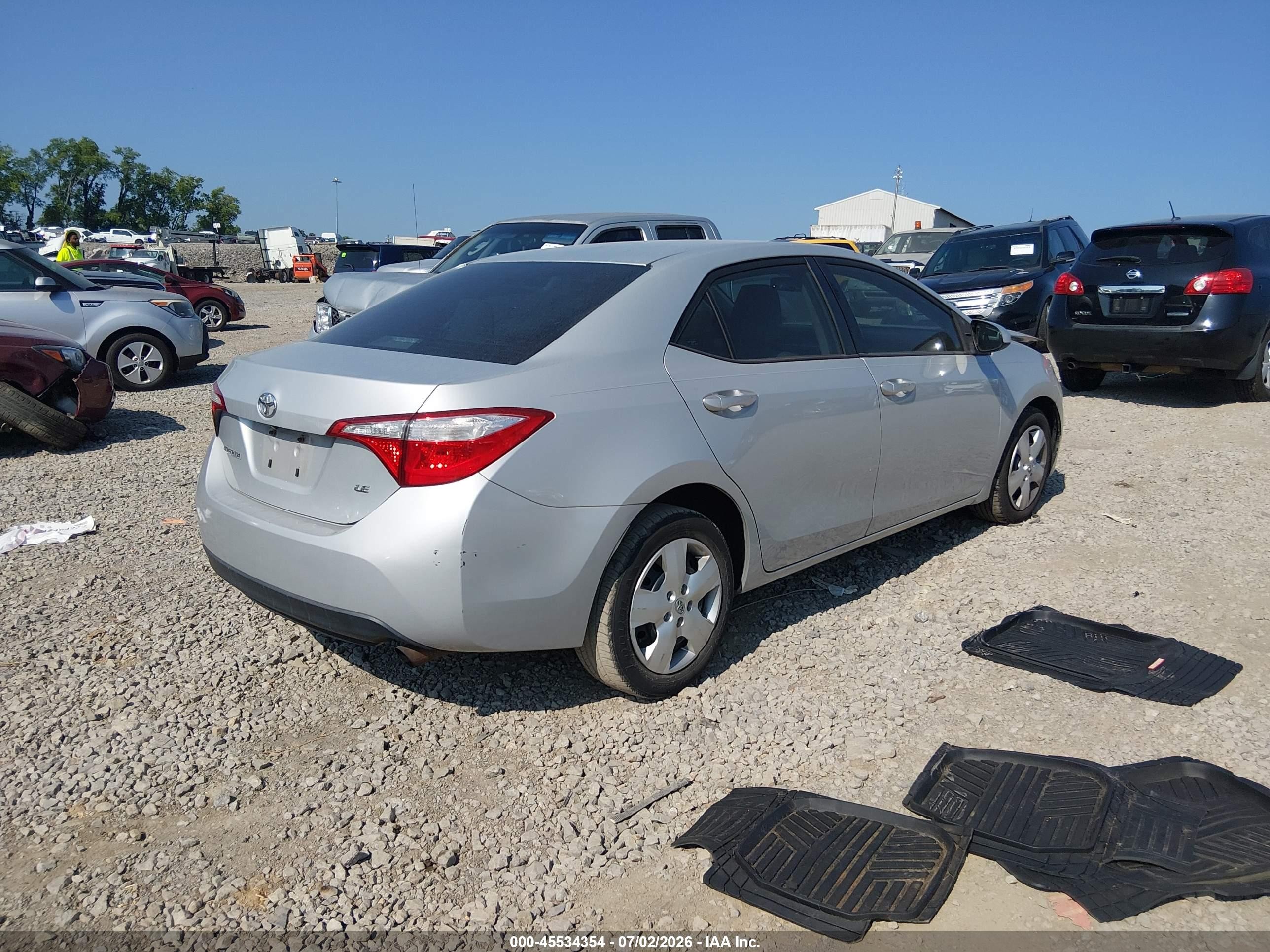 2014 Toyota Corolla Le Silver vin: 2T1BURHE2EC062952