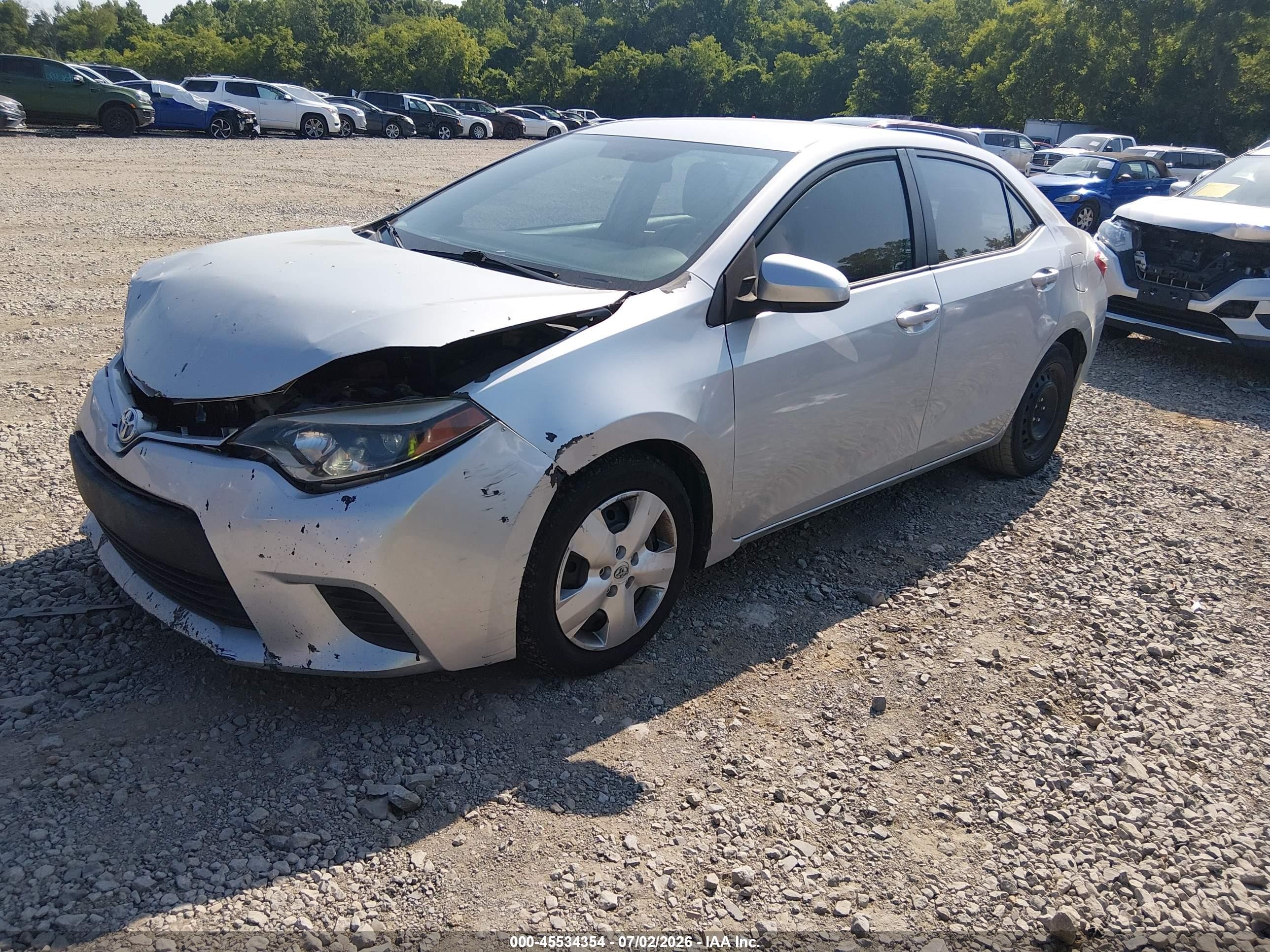 2014 Toyota Corolla Le Silver vin: 2T1BURHE2EC062952