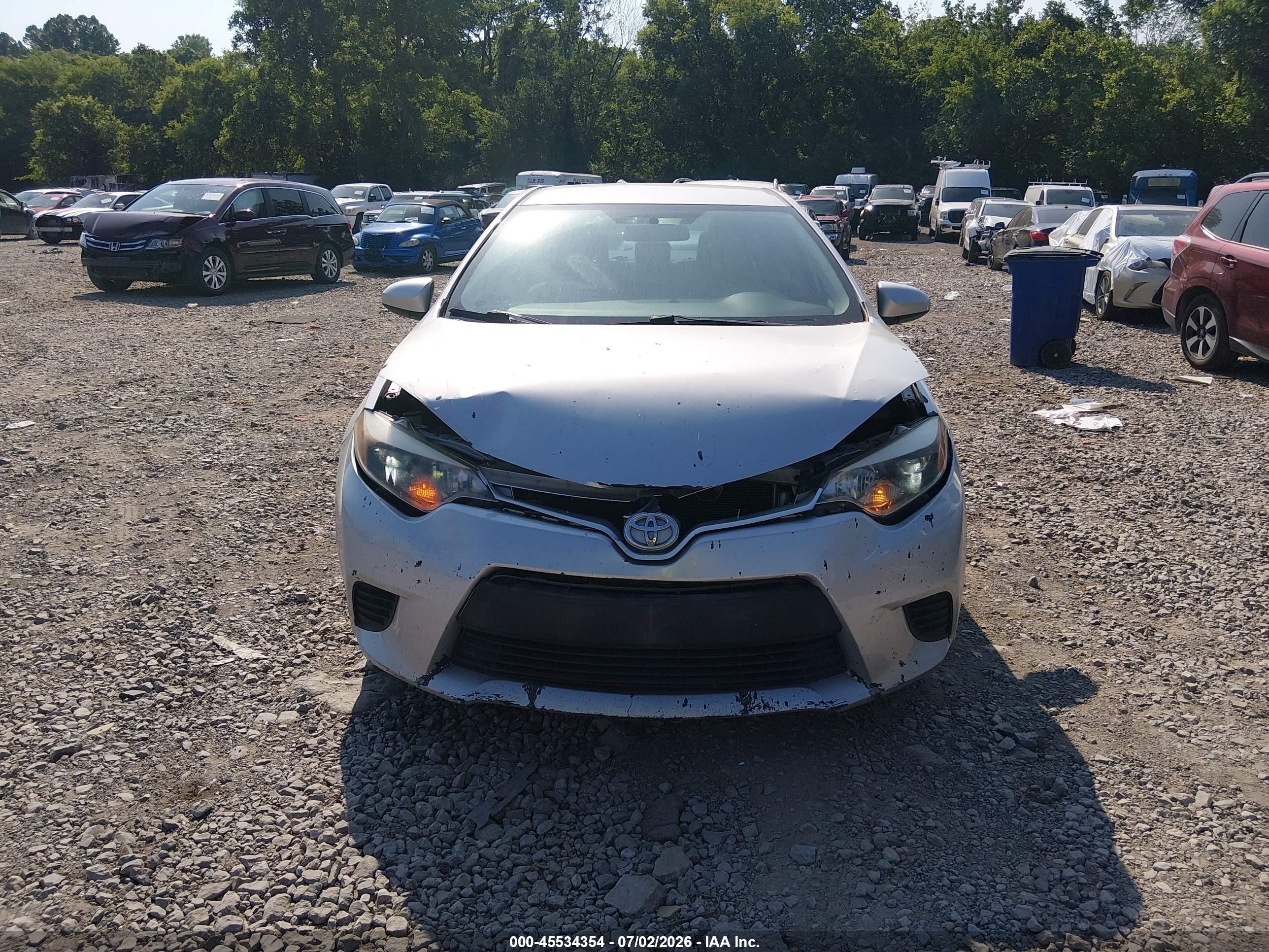 2014 Toyota Corolla Le Silver vin: 2T1BURHE2EC062952