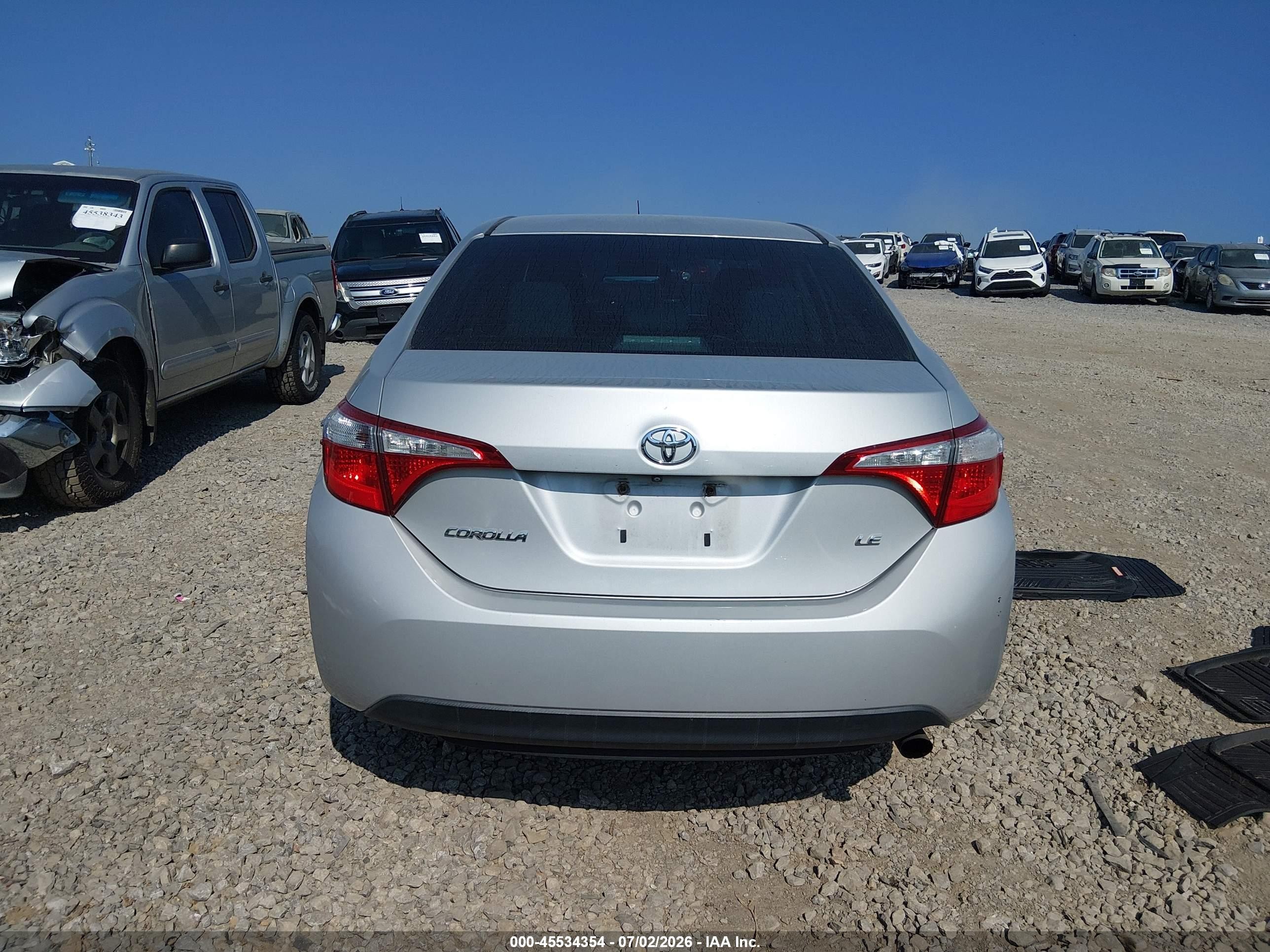 2014 Toyota Corolla Le Silver vin: 2T1BURHE2EC062952