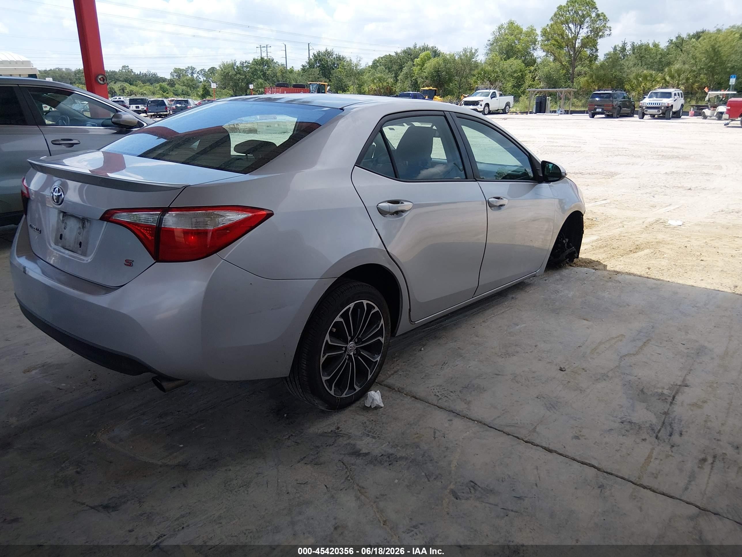 2014 Toyota Corolla S Plus Gray vin: 2T1BURHE2EC079265