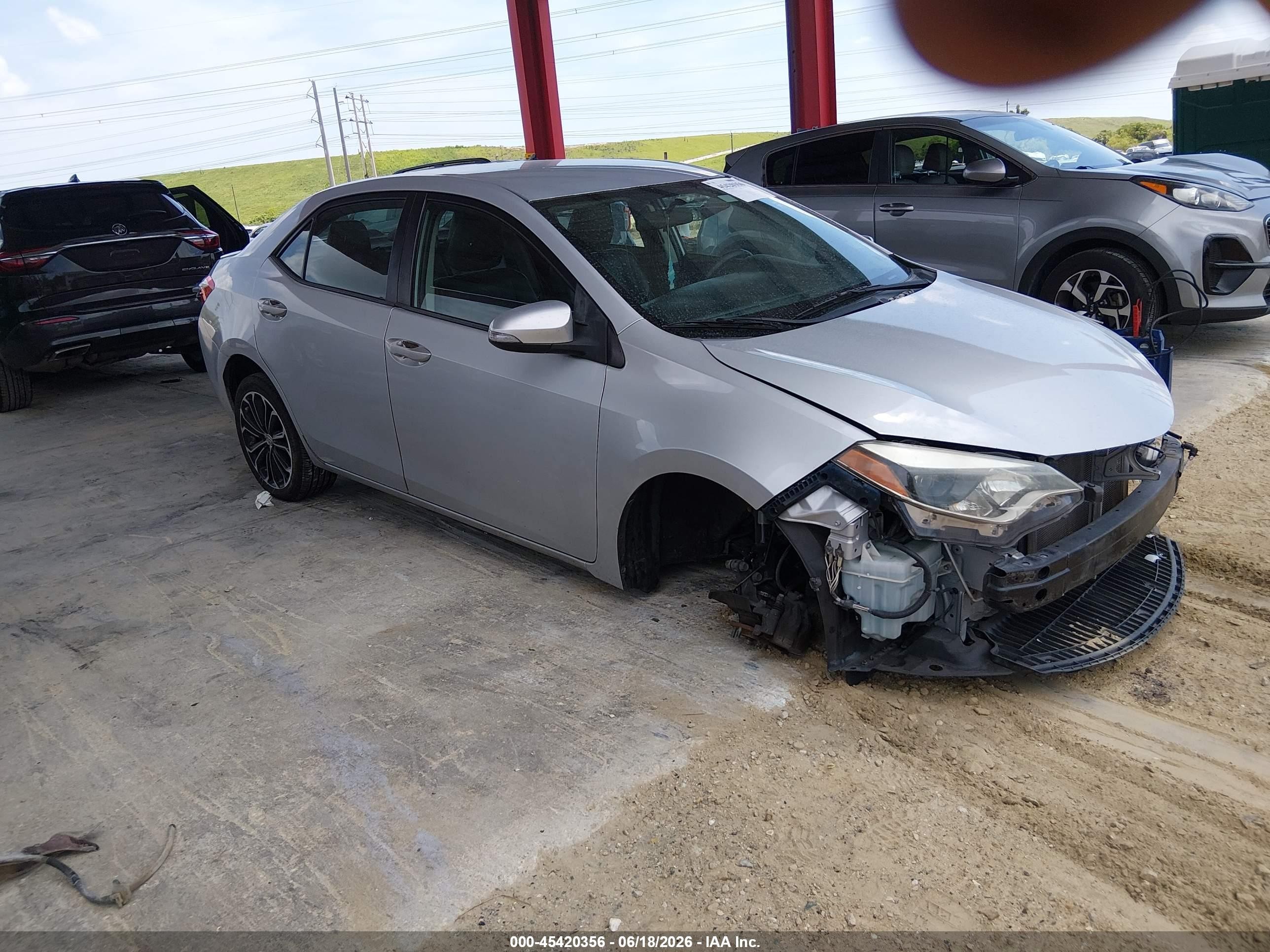 2014 Toyota Corolla S Plus Gray vin: 2T1BURHE2EC079265