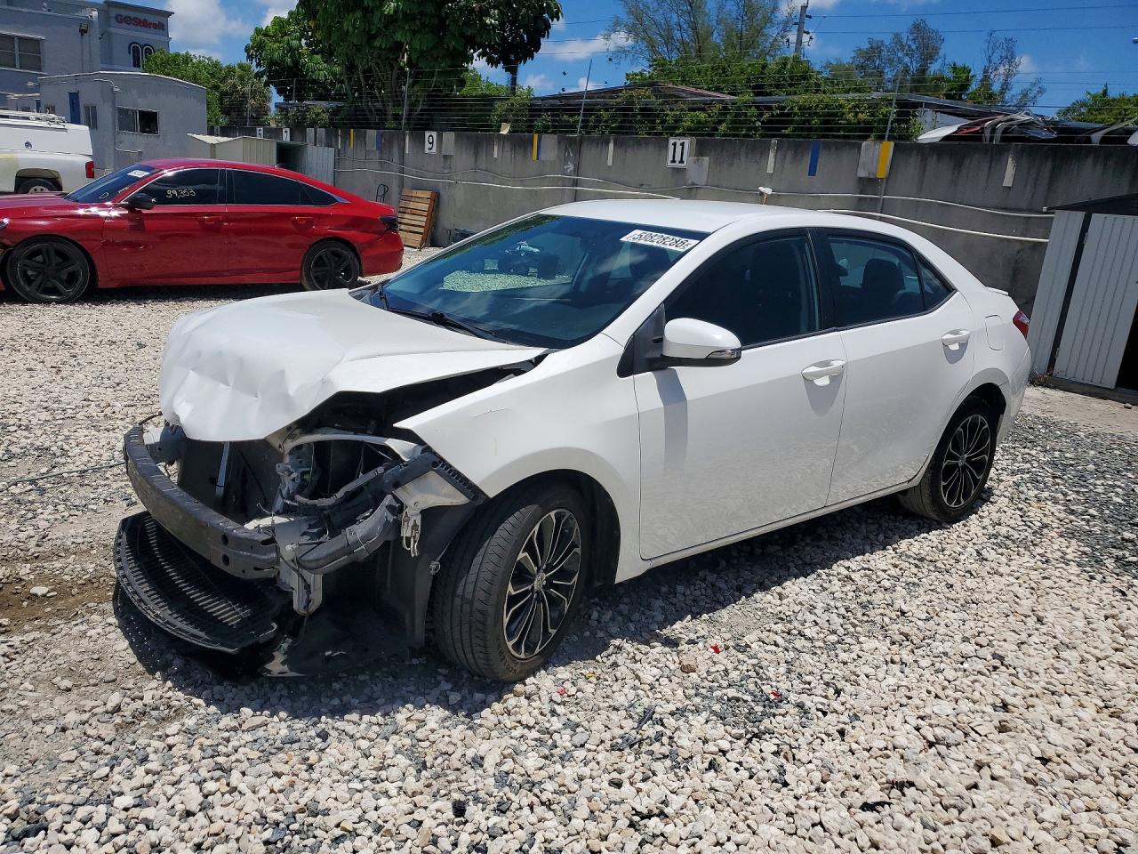 2014 Toyota Corolla S Plus White vin: 2T1BURHE2EC079847