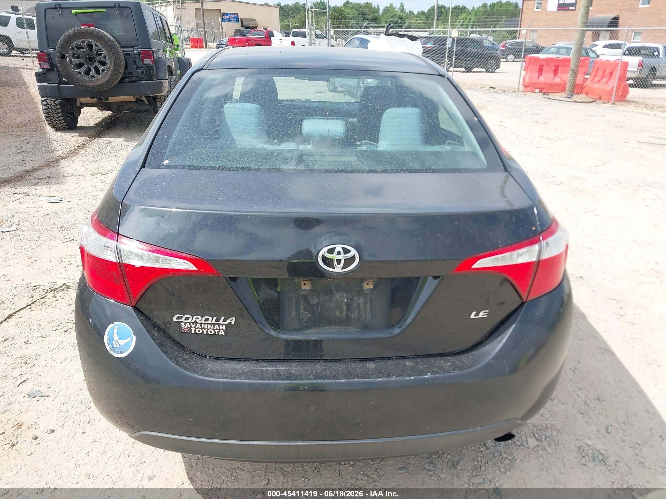2014 Toyota Corolla Le Black vin: 2T1BURHE2EC080402
