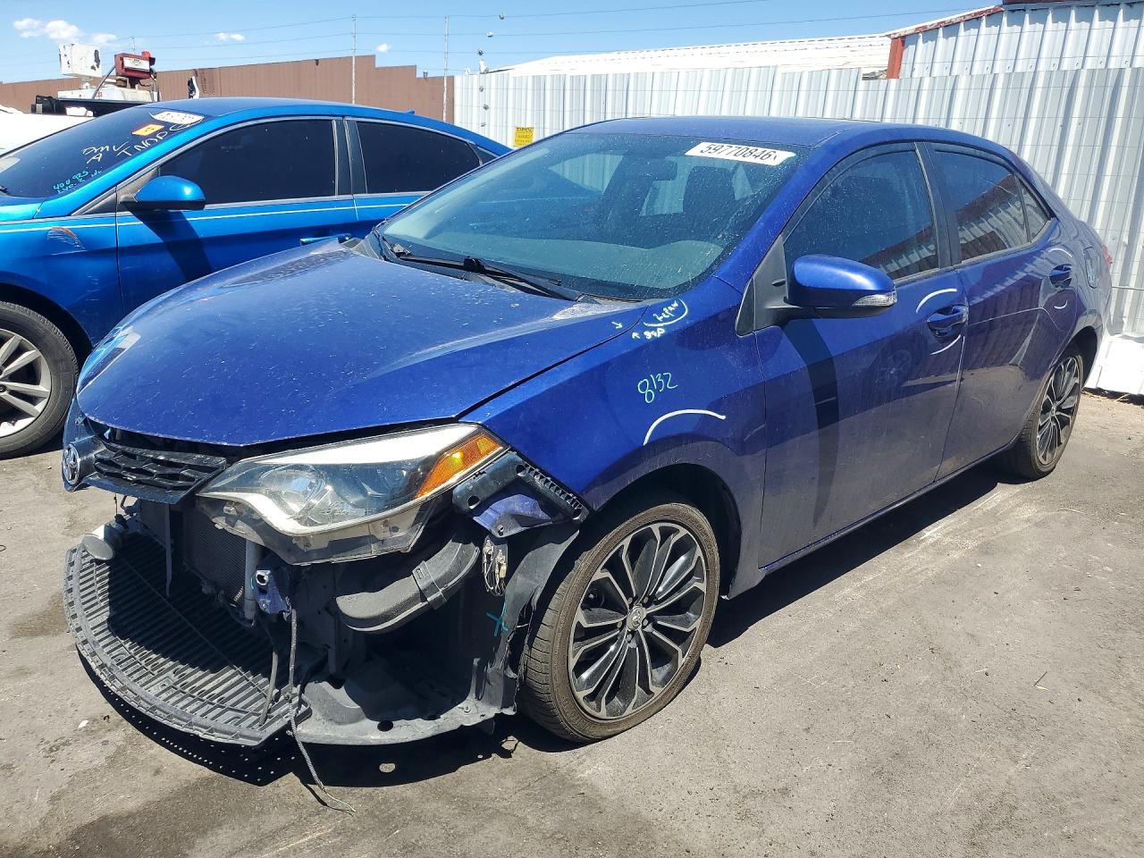 2014 Toyota Corolla S Plus Синий vin: 2T1BURHE2EC091822