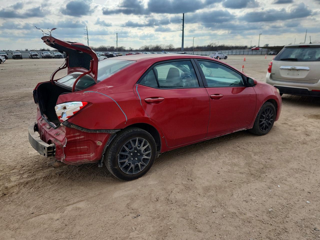 2014 Toyota Corolla L Red vin: 2T1BURHE2EC096440