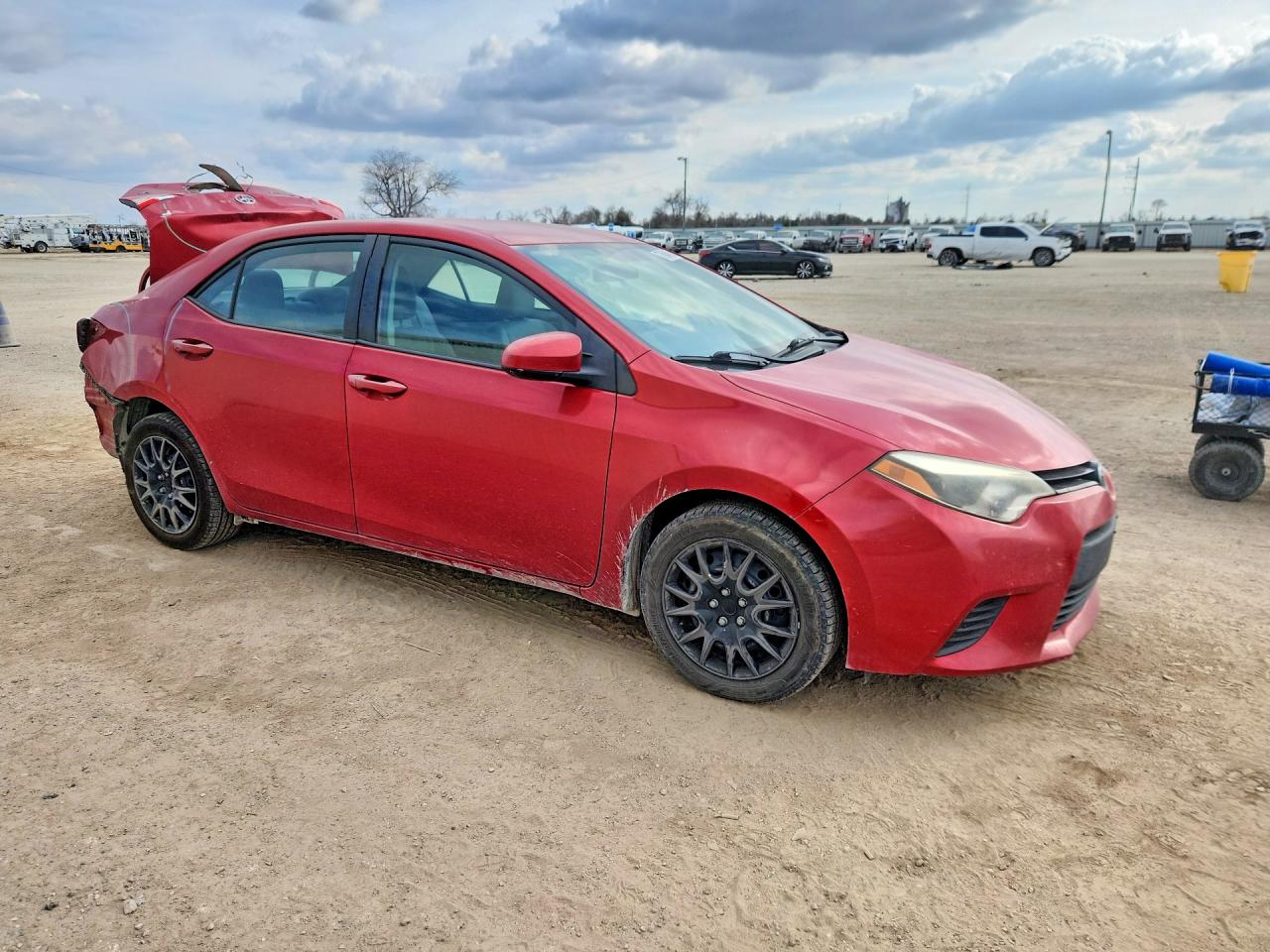 2014 Toyota Corolla L Red vin: 2T1BURHE2EC096440