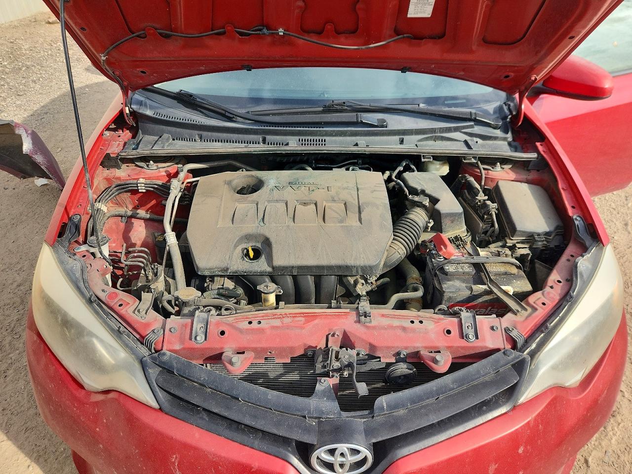 2014 Toyota Corolla L Red vin: 2T1BURHE2EC096440