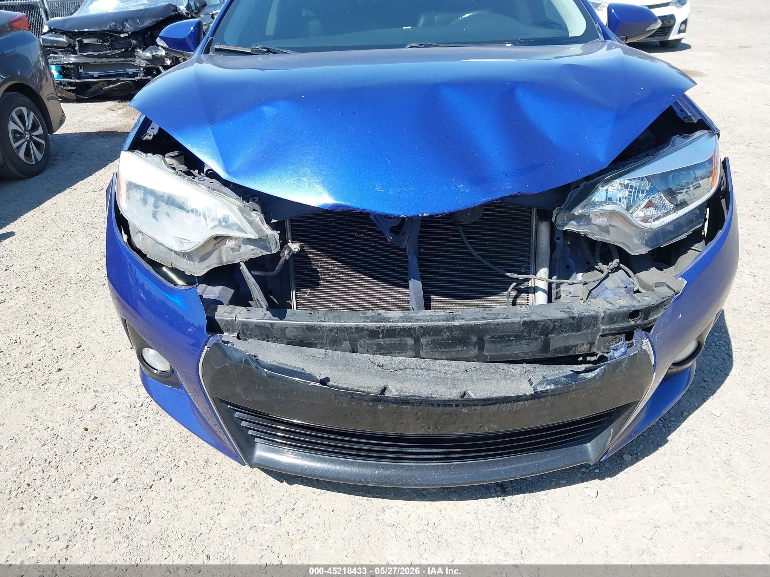2014 Toyota Corolla S Premium Blue vin: 2T1BURHE2EC110627