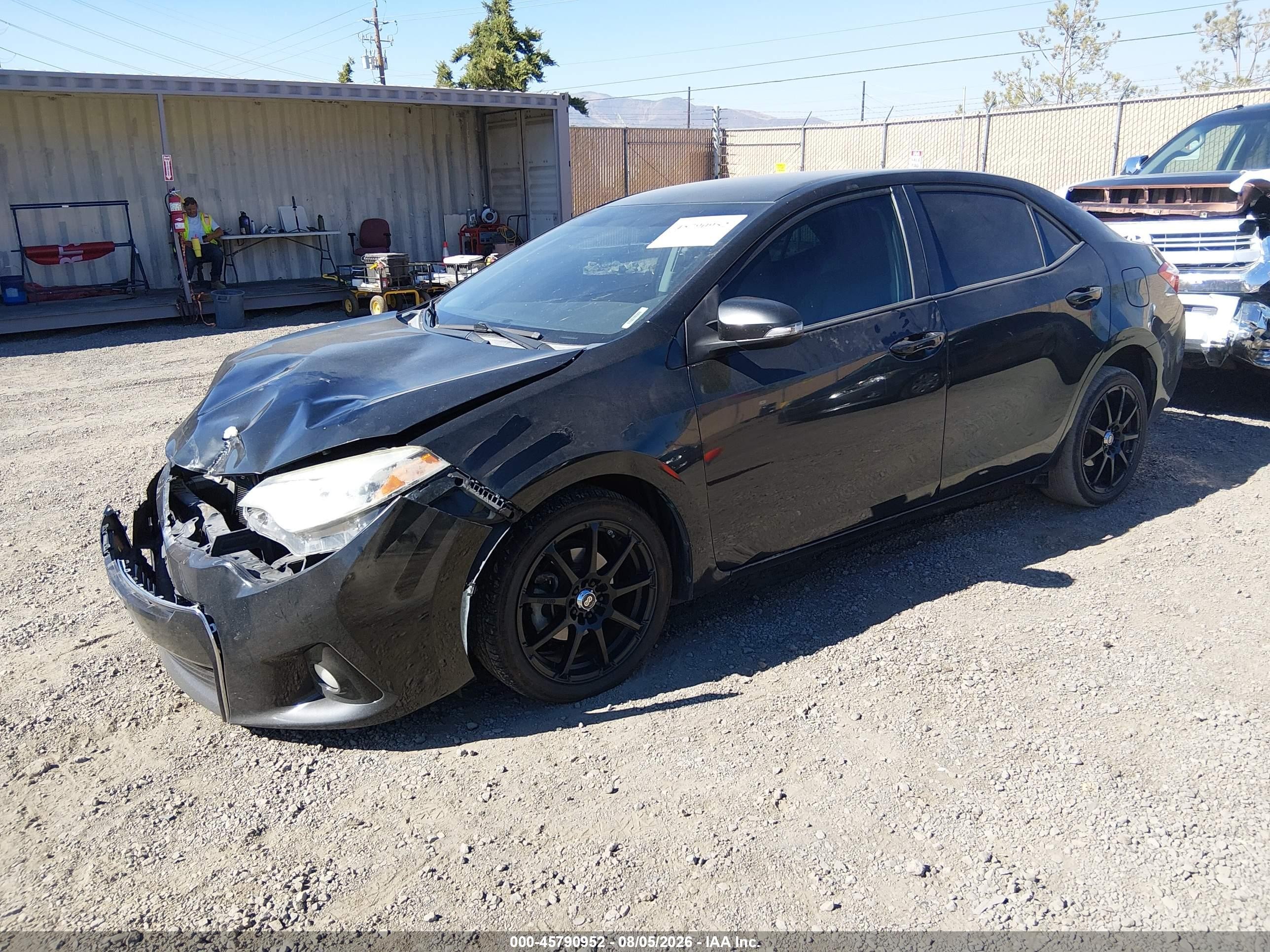 2014 Toyota Corolla S Plus Black vin: 2T1BURHE2EC111633