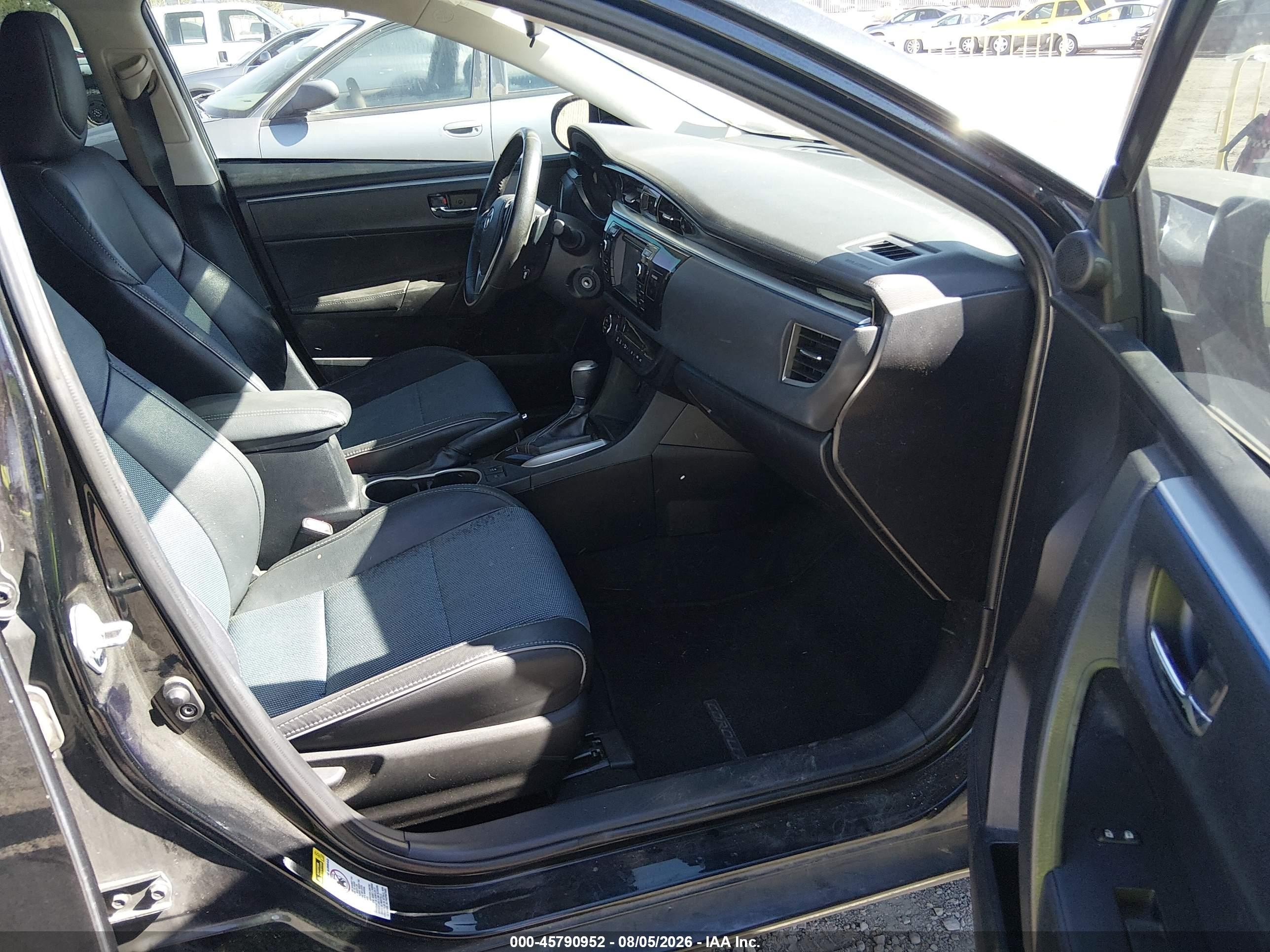 2014 Toyota Corolla S Plus Black vin: 2T1BURHE2EC111633