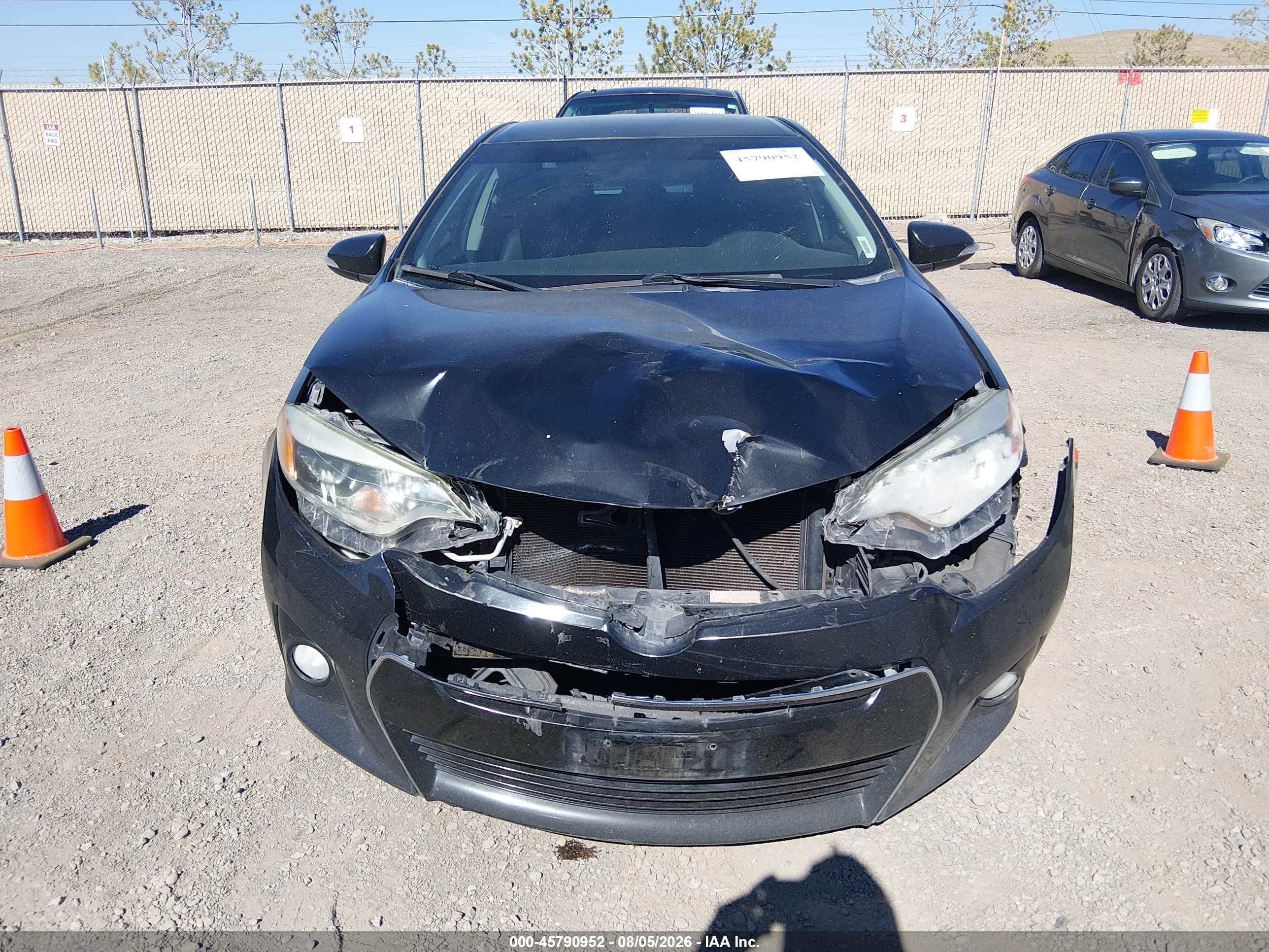 2014 Toyota Corolla S Plus Black vin: 2T1BURHE2EC111633
