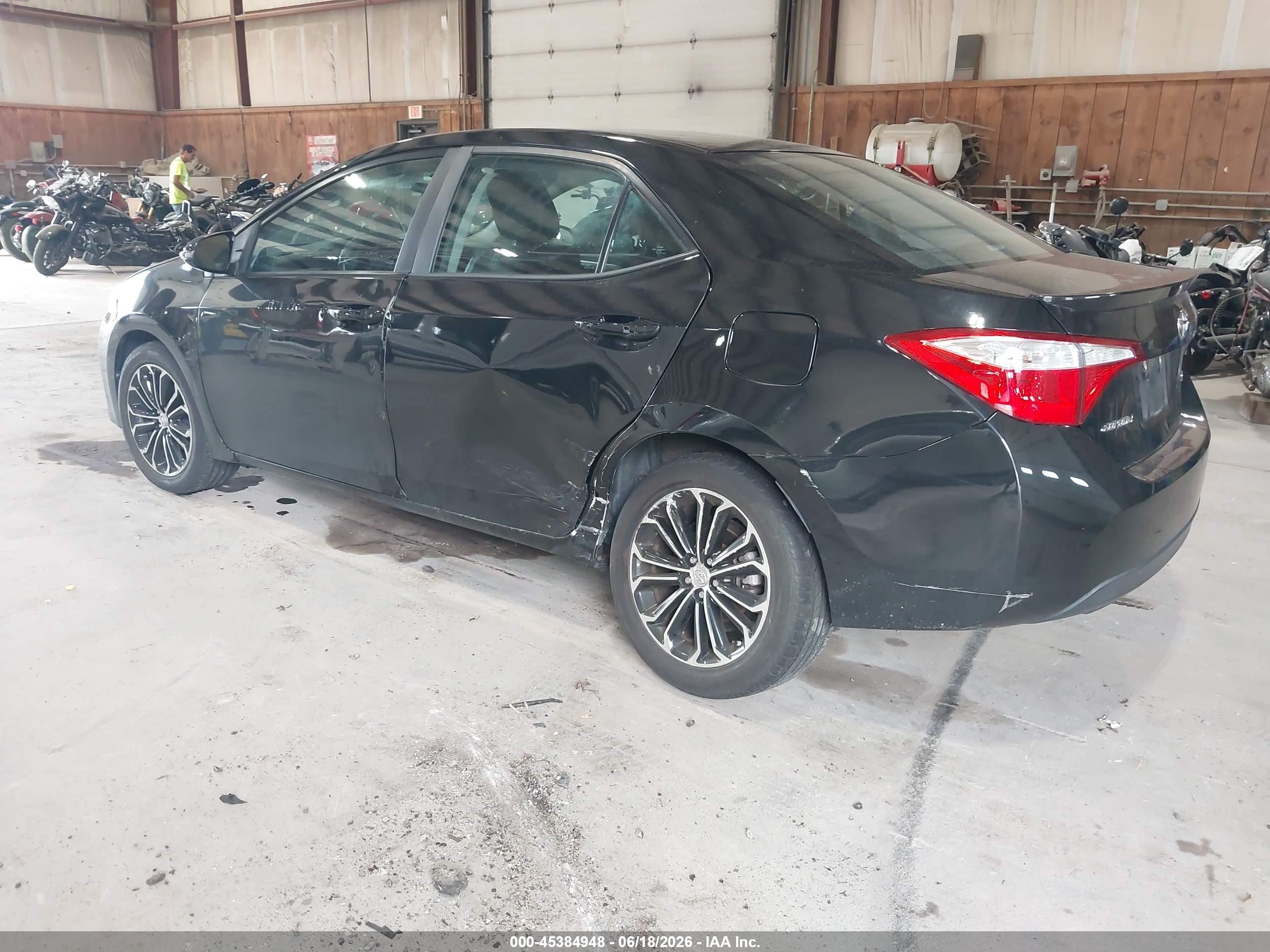 2014 Toyota Corolla S Plus Black vin: 2T1BURHE2EC127444