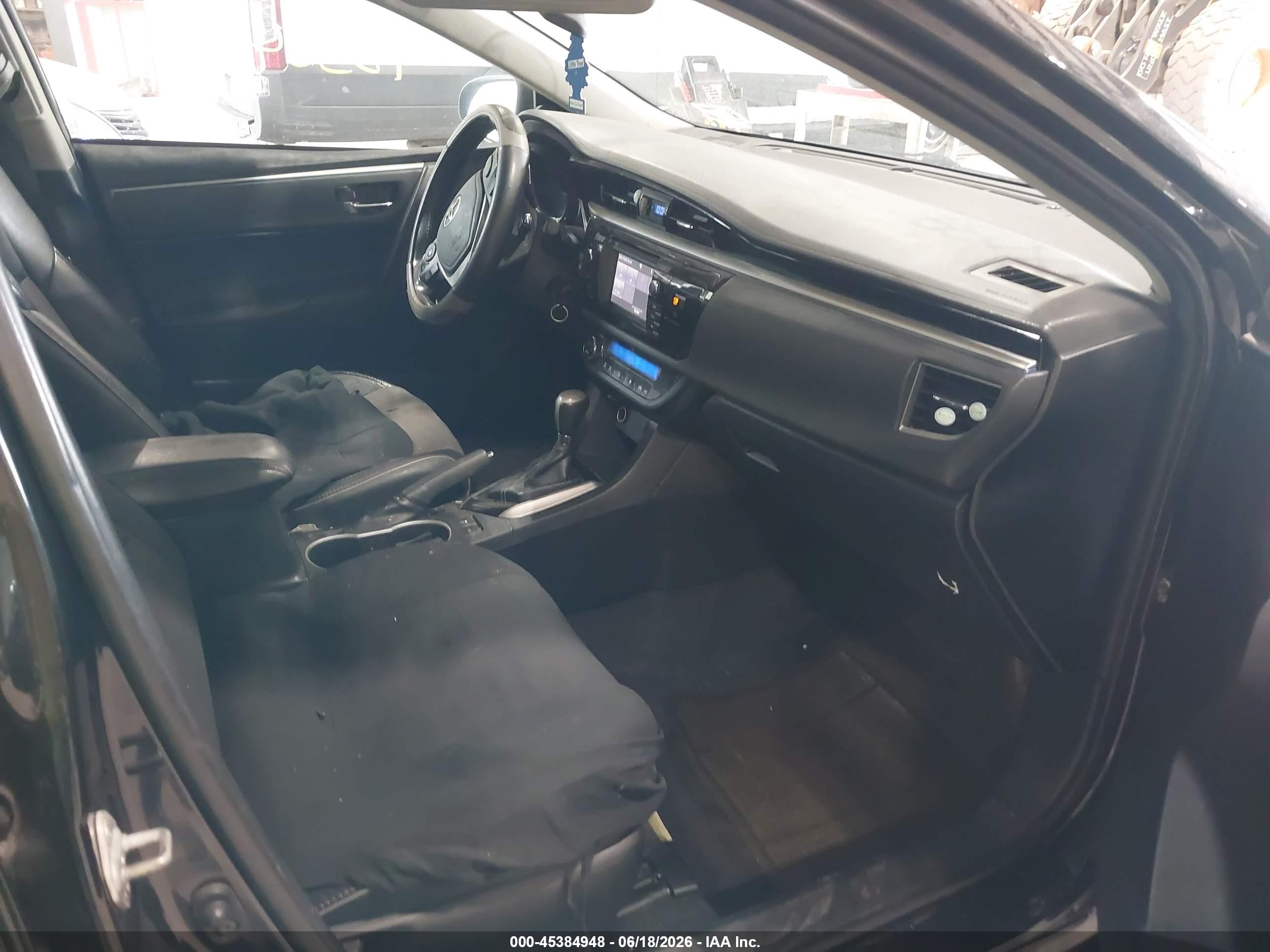 2014 Toyota Corolla S Plus Black vin: 2T1BURHE2EC127444