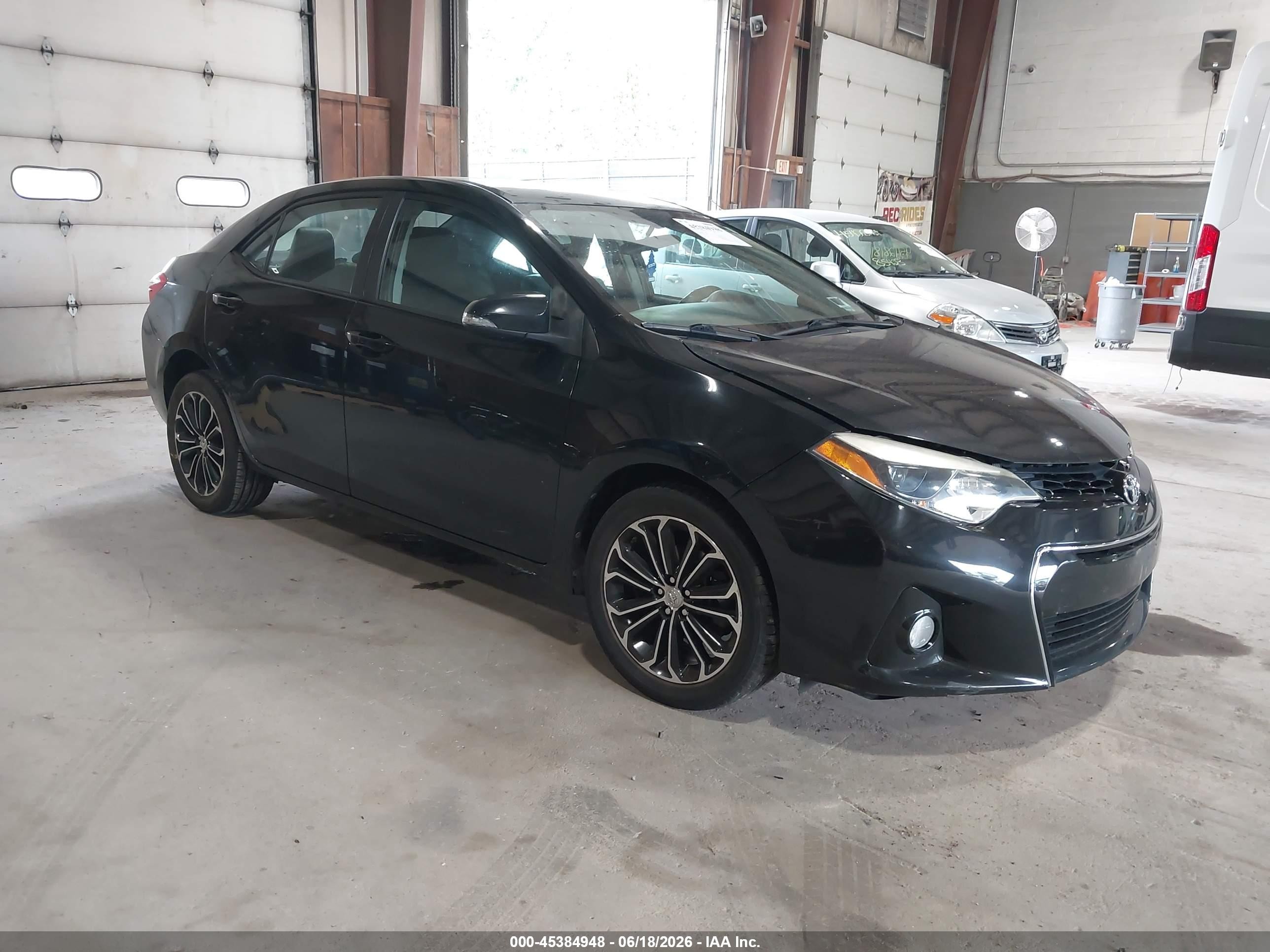 2014 Toyota Corolla S Plus Black vin: 2T1BURHE2EC127444