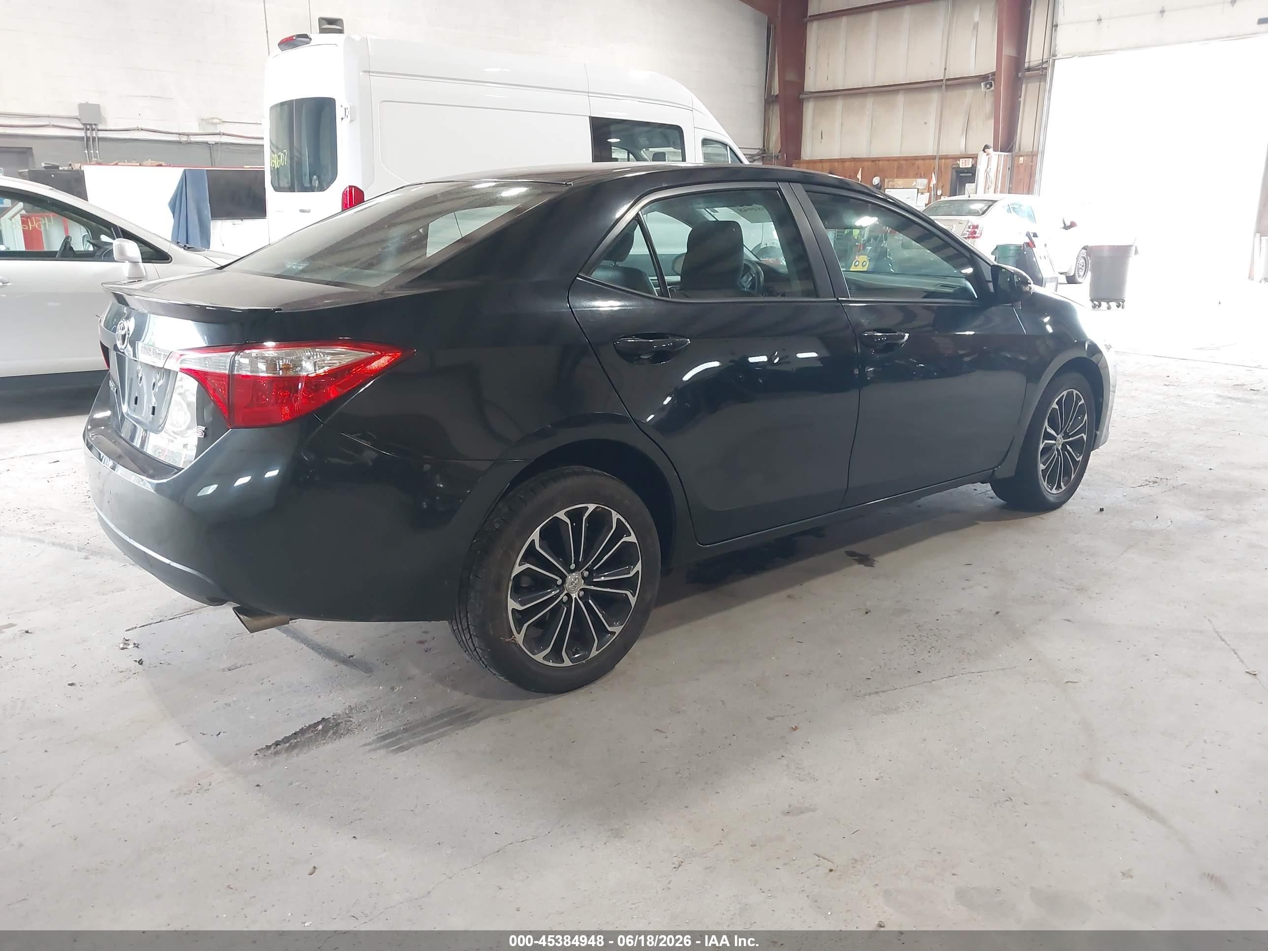 2014 Toyota Corolla S Plus Black vin: 2T1BURHE2EC127444