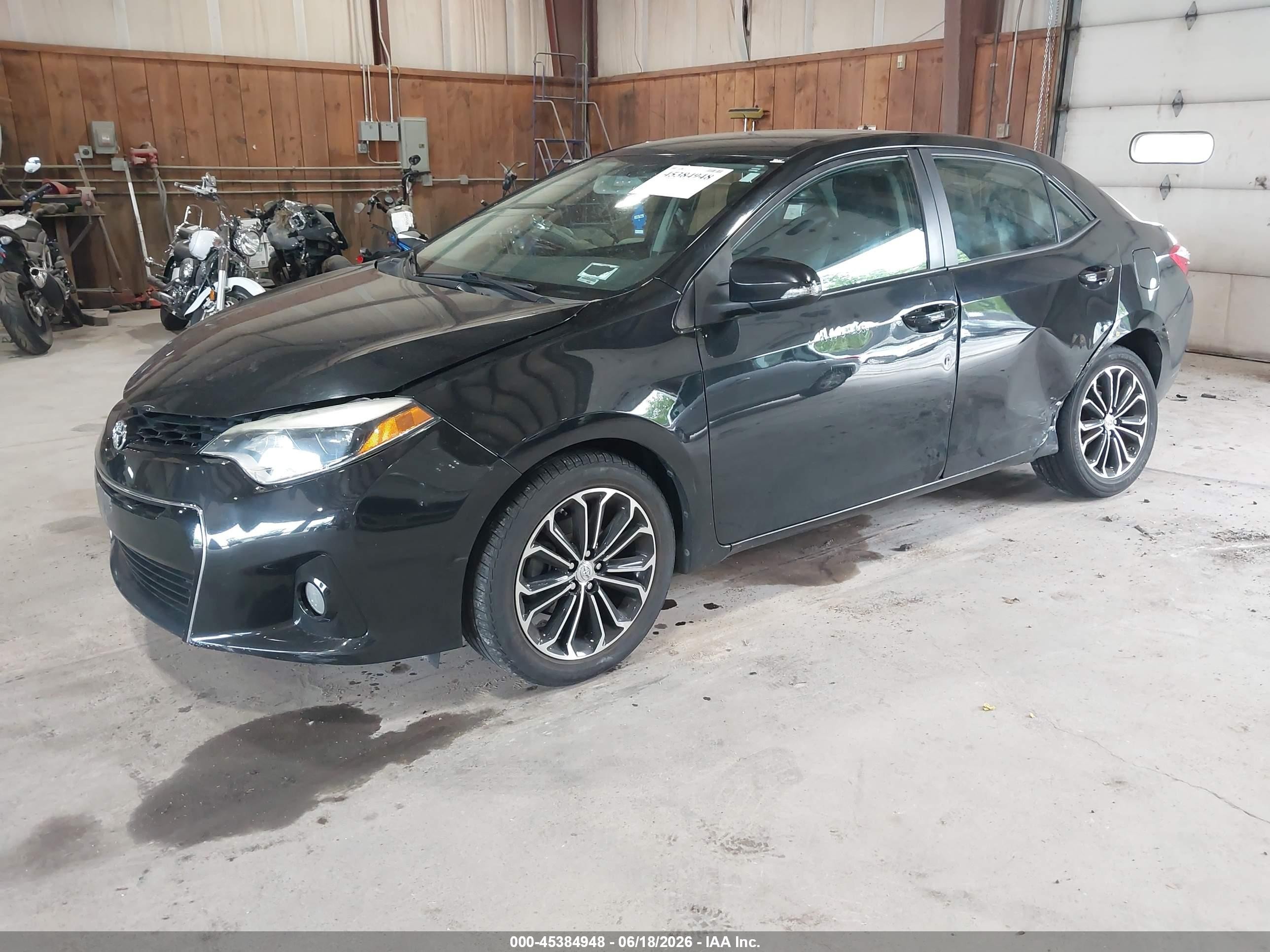 2014 Toyota Corolla S Plus Black vin: 2T1BURHE2EC127444