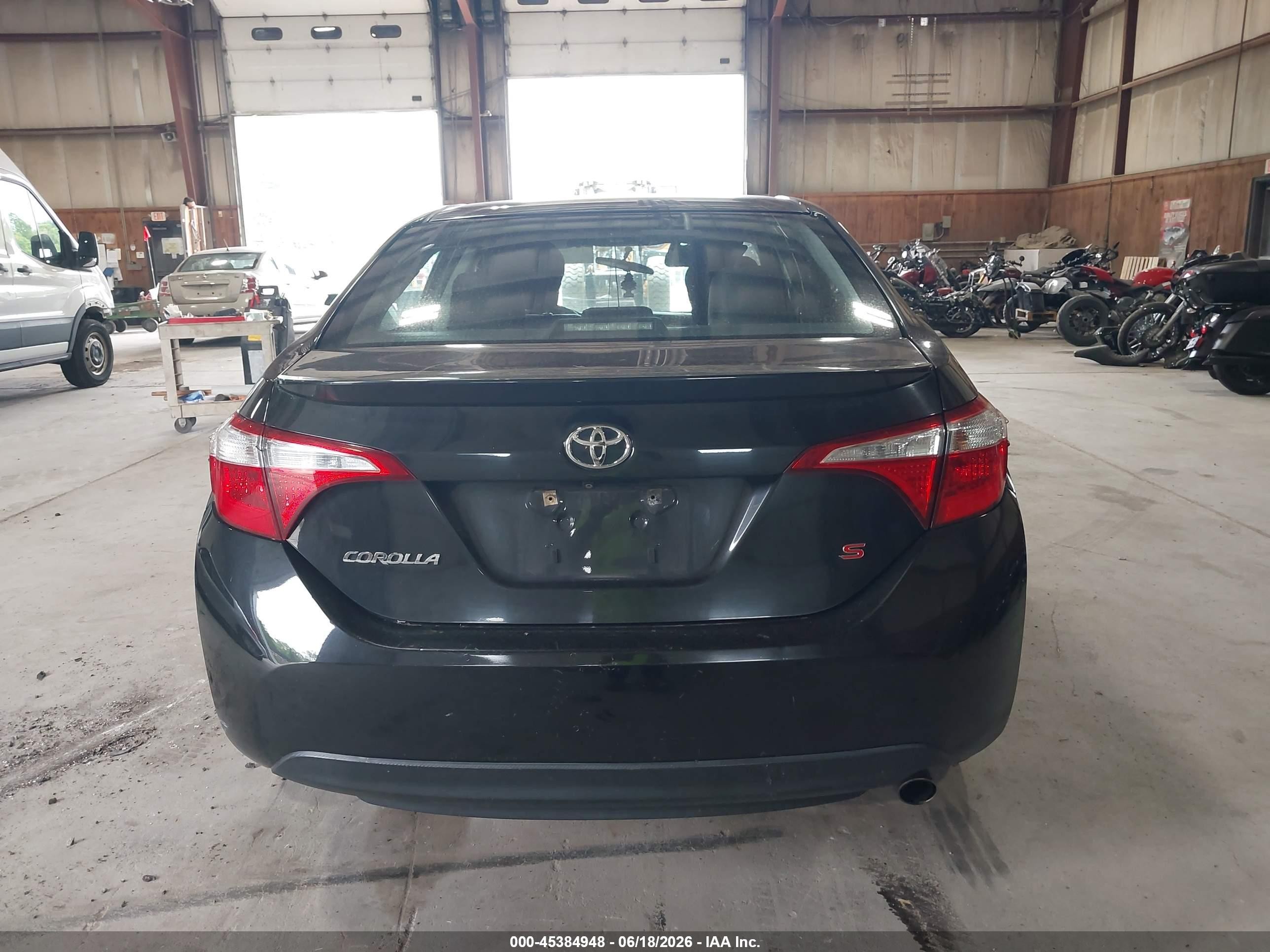 2014 Toyota Corolla S Plus Black vin: 2T1BURHE2EC127444